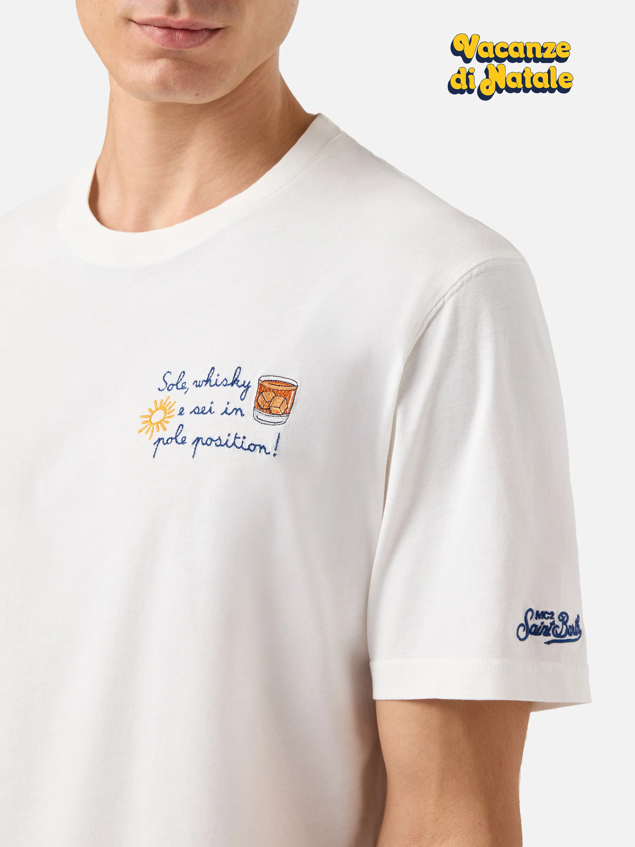 T-shirt Arnott Warm in cotone invernale con ricamo Sole whisky e sei in pole position! | VACANZE DI NATALE SPECIAL EDITION - Image 5