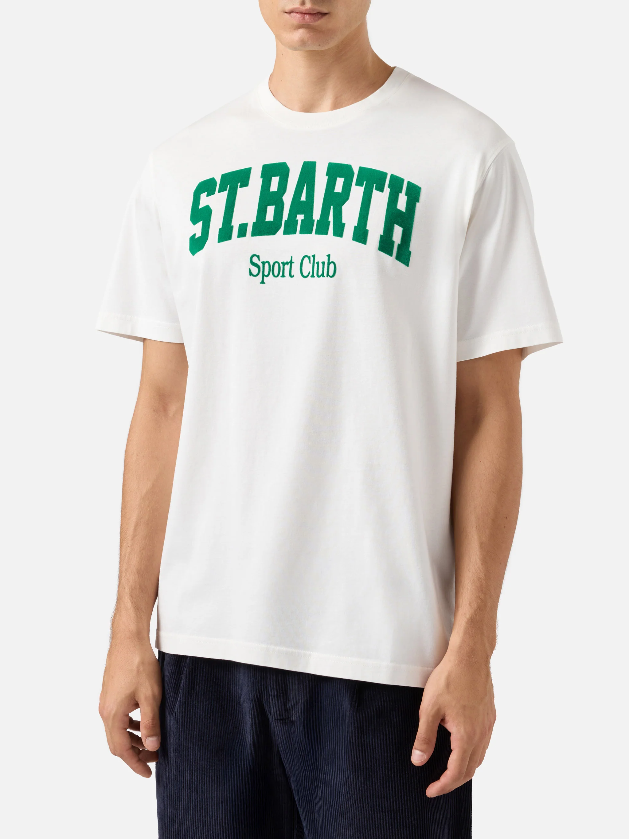 T-shirt in cotone invernale Arnott con stampa St. Barth sport club - Image 2