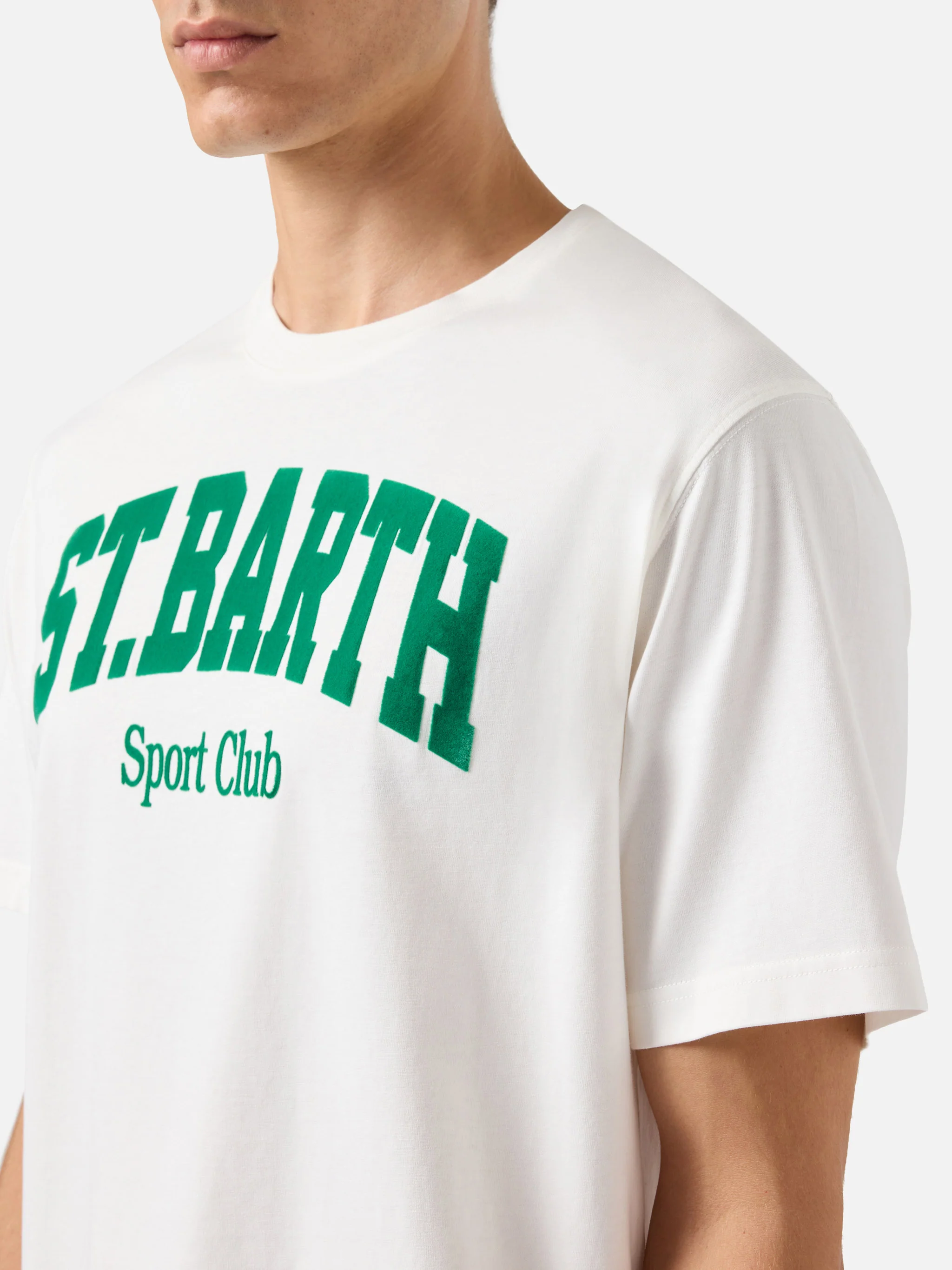 T-shirt in cotone invernale Arnott con stampa St. Barth sport club - Image 3