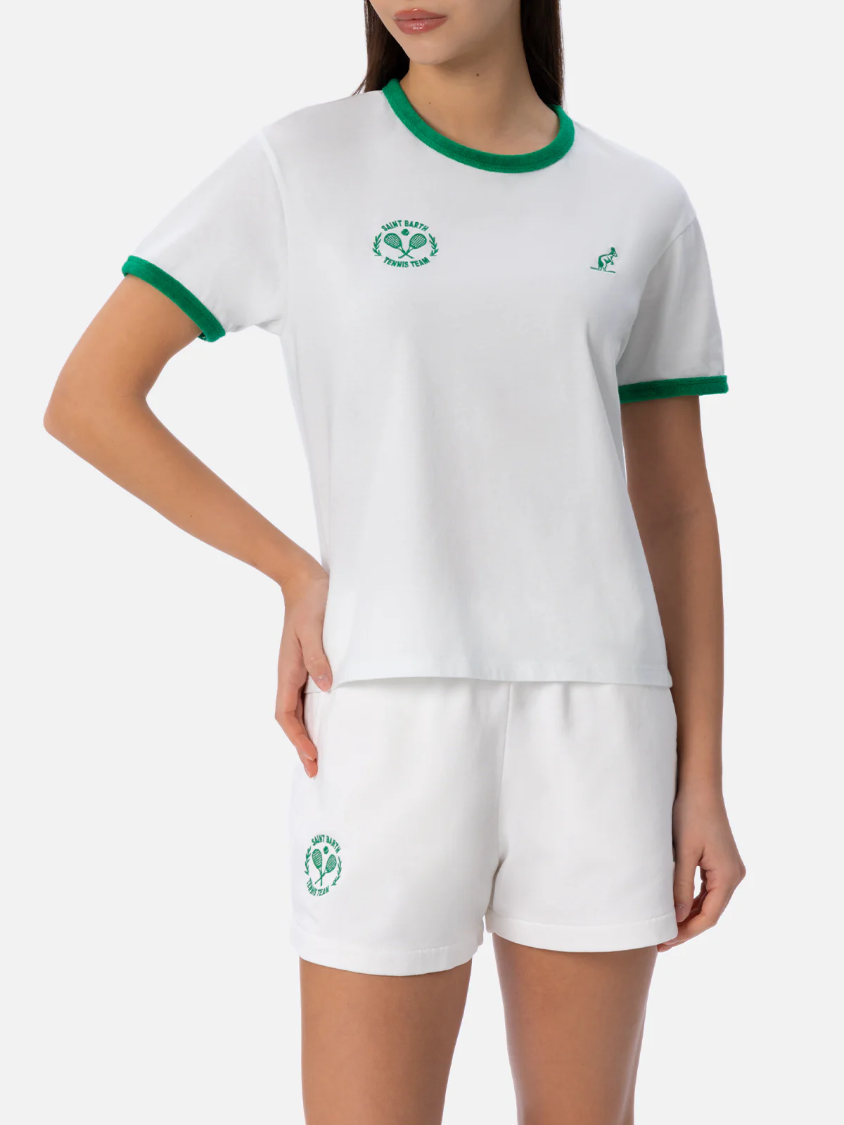 T-shirt girocollo Priscilla in jersey di cotone con dettagli in spugna |  AUSTRALIAN BRAND SPECIAL EDITION - Image 2