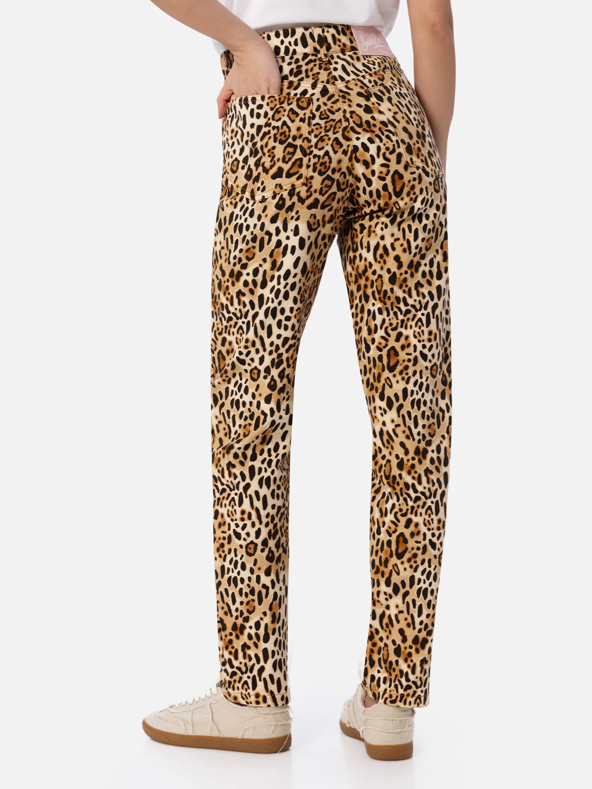 Jeans Belleville in denim con stampa animalier - Image 4