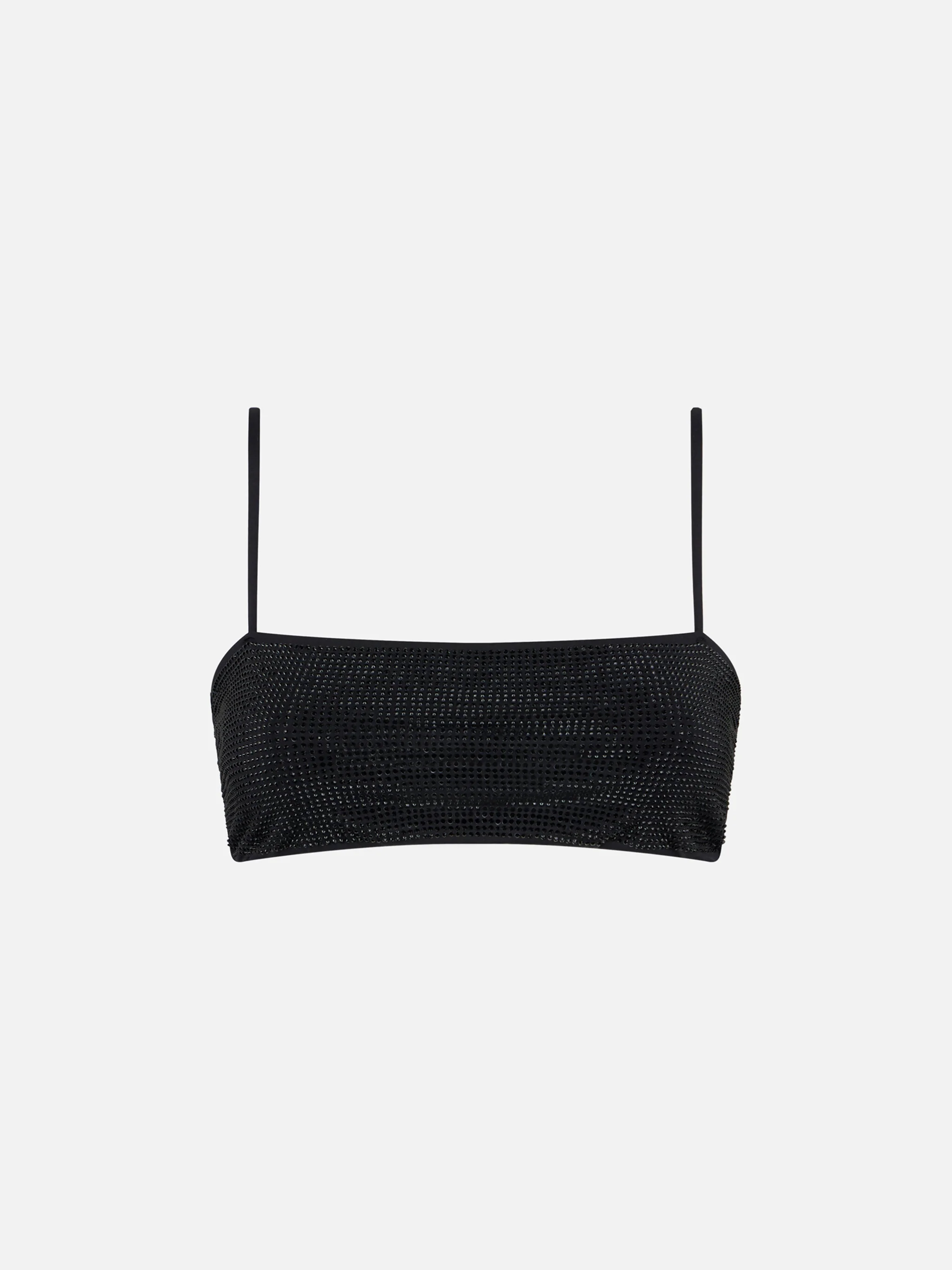 Top Athena fascia nero con strass