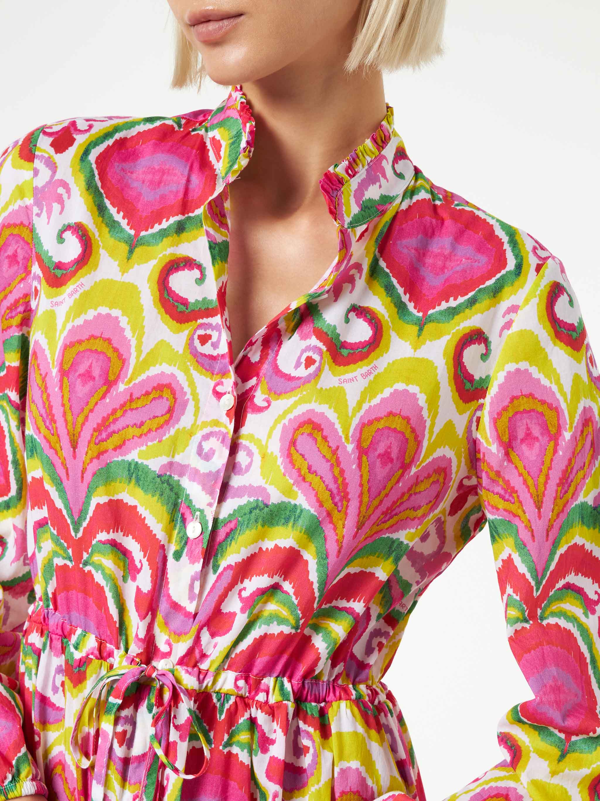 Abito Jodie in cotone con fantasia ikat - Image 3