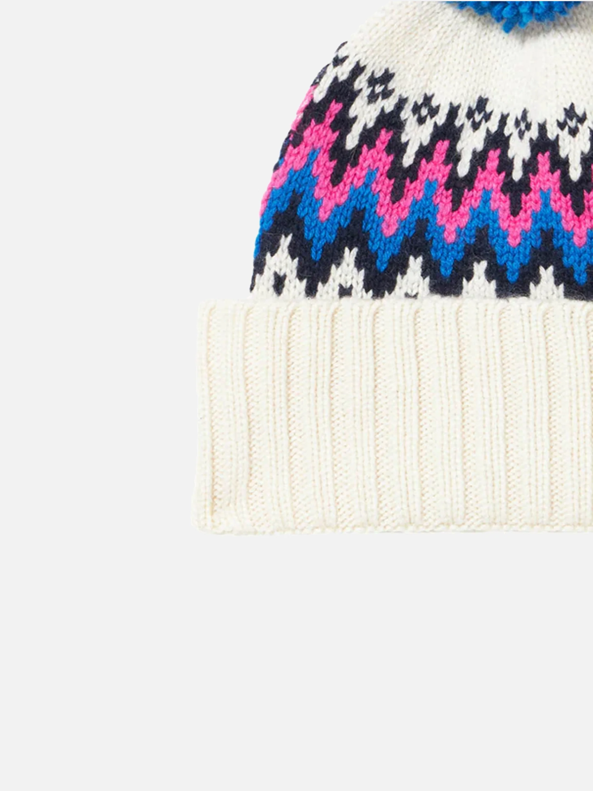 Berretto Wengen Nordic in maglia con jacquard bianco - Image 4
