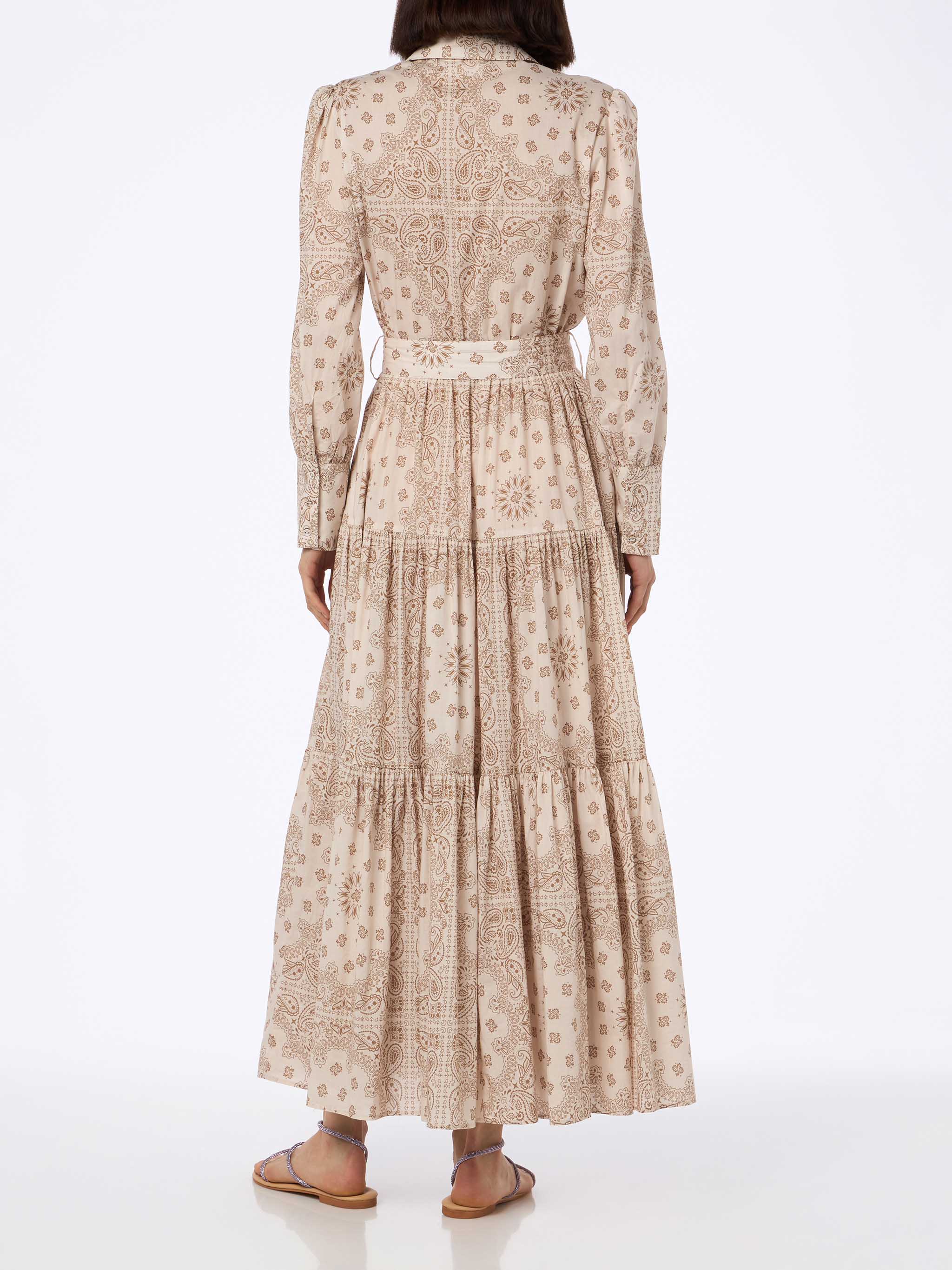 Abito Jensen in cotone beige con fantasia bandana - Image 2
