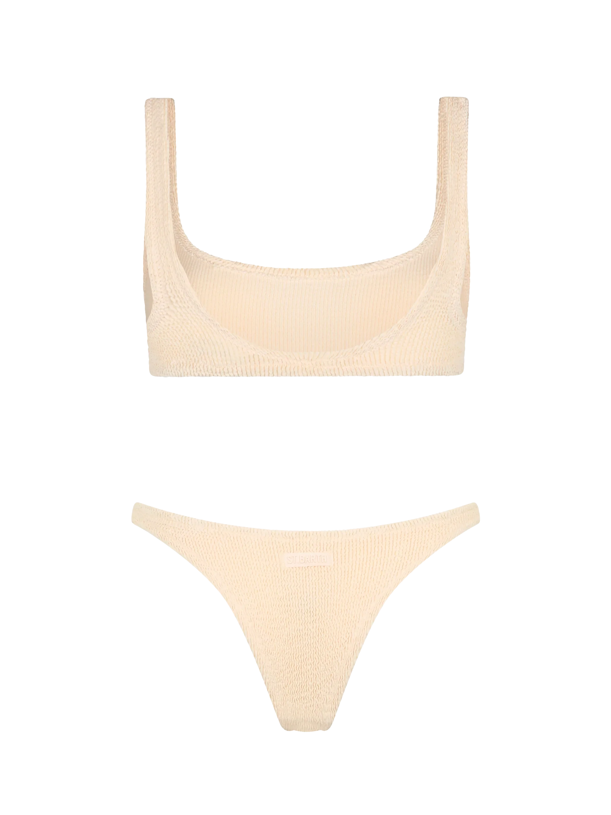 Bikini Naima Naomi bralette crinkle beige tinta unita - Image 3