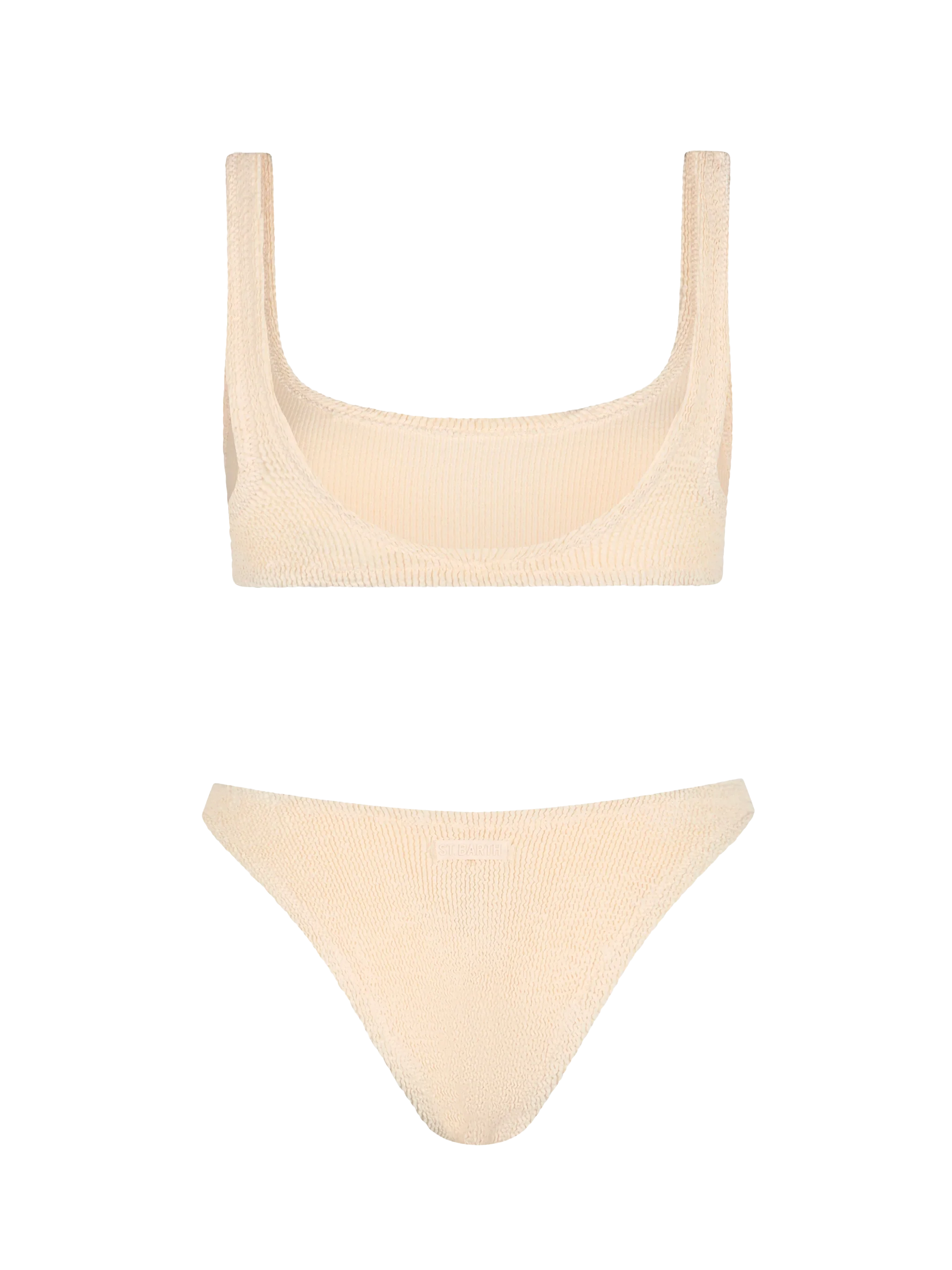 Bikini Naima Elise bralette crinkle beige tinta unita - Image 3