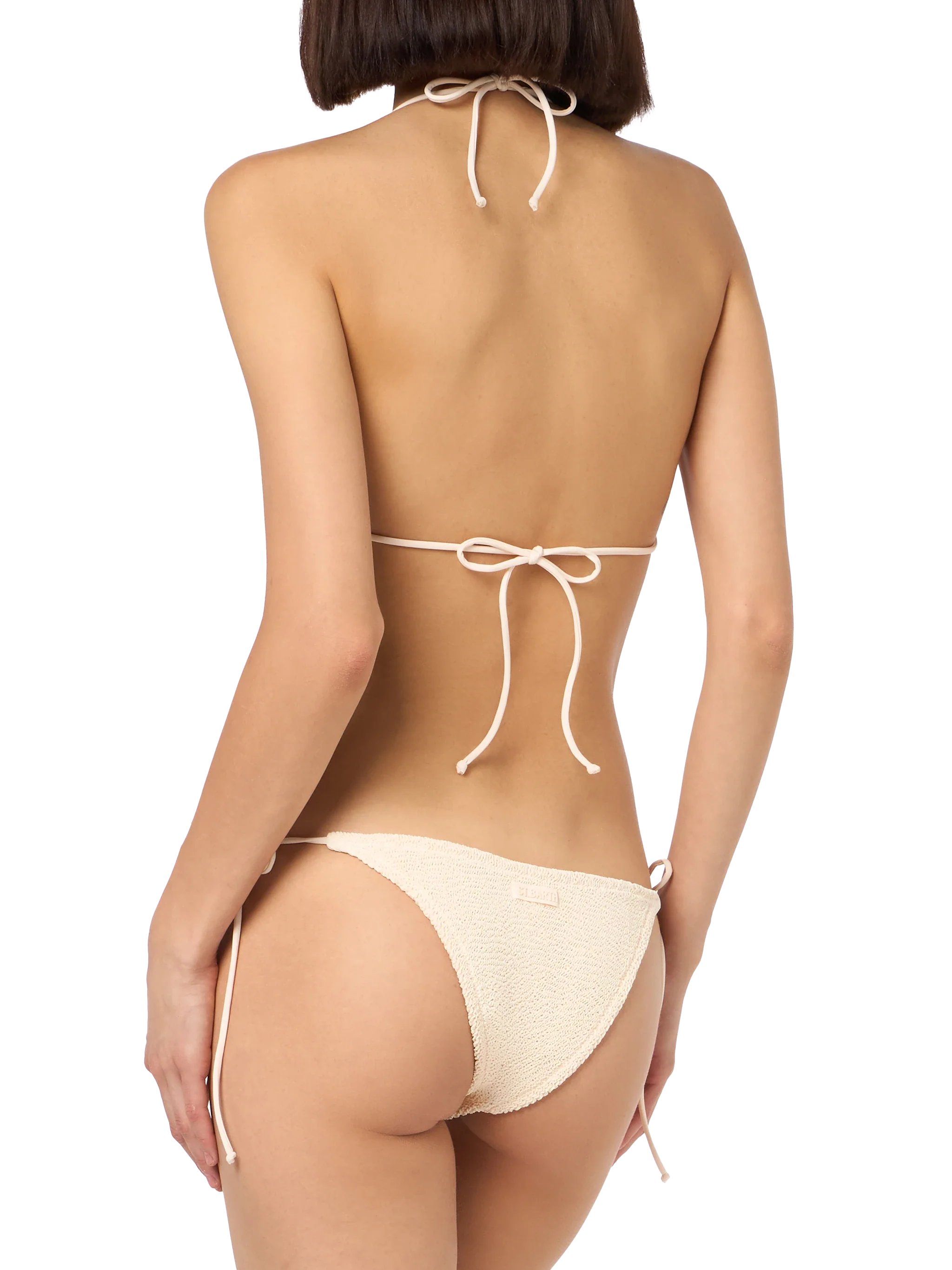 Slip mare Marielle classico crinkle beige tinta unita - Image 3