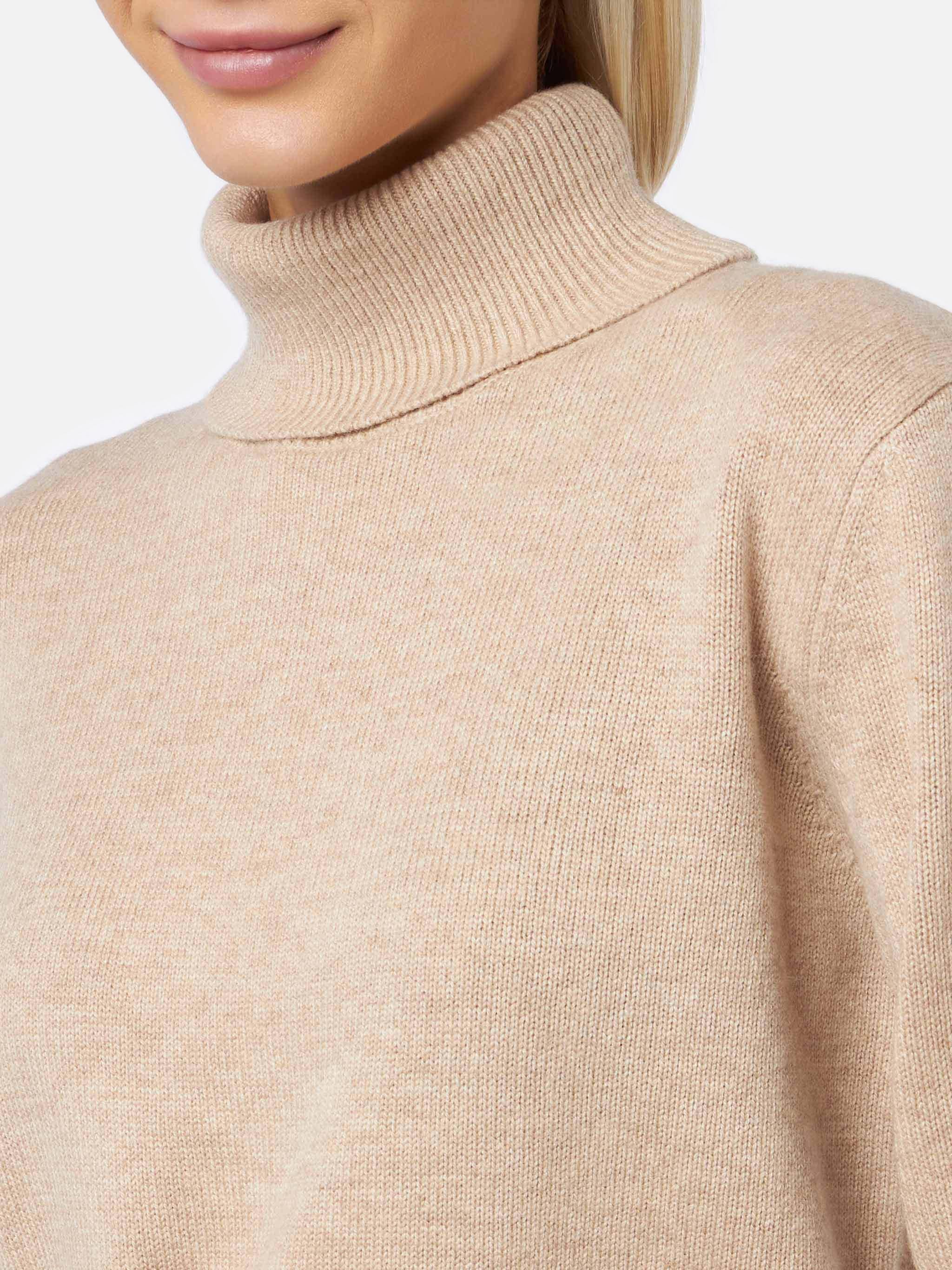 Dolcevita Moody in 100% CASHMERE beige - Image 2