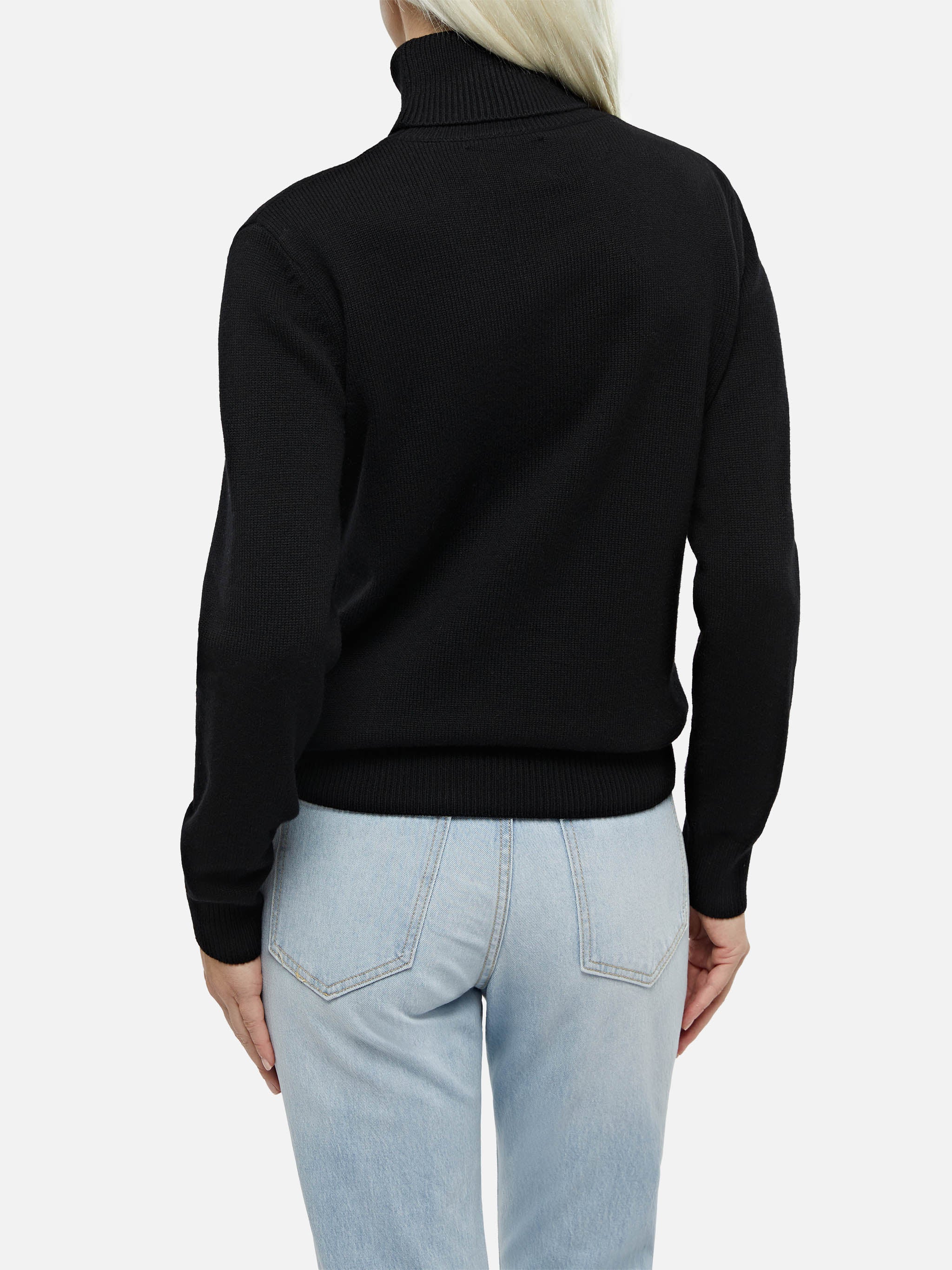Dolcevita Moody nero in MISTO CASHMERE - Image 3