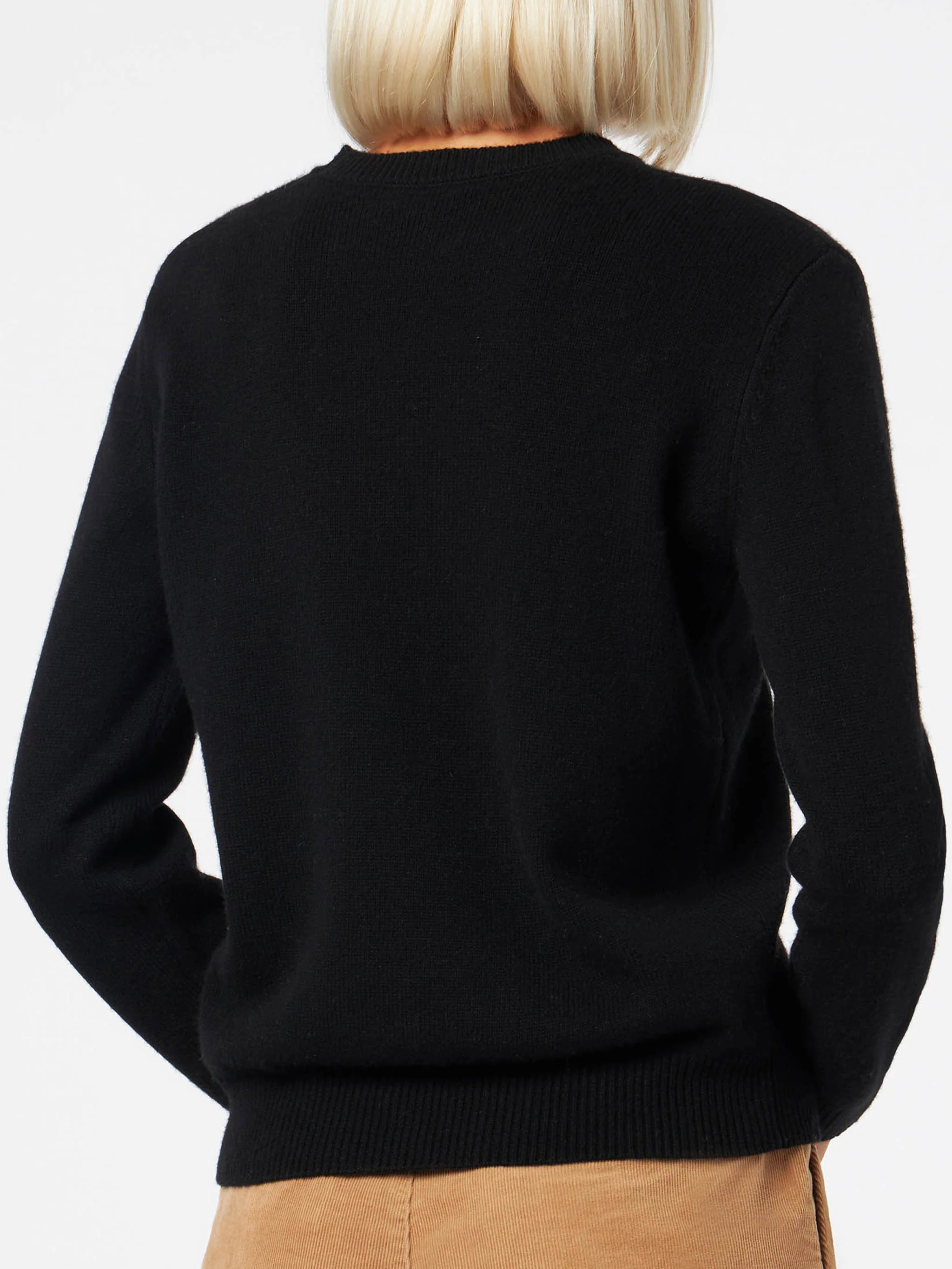 Maglione Sorbonne in 100% cashmere nero - Image 3