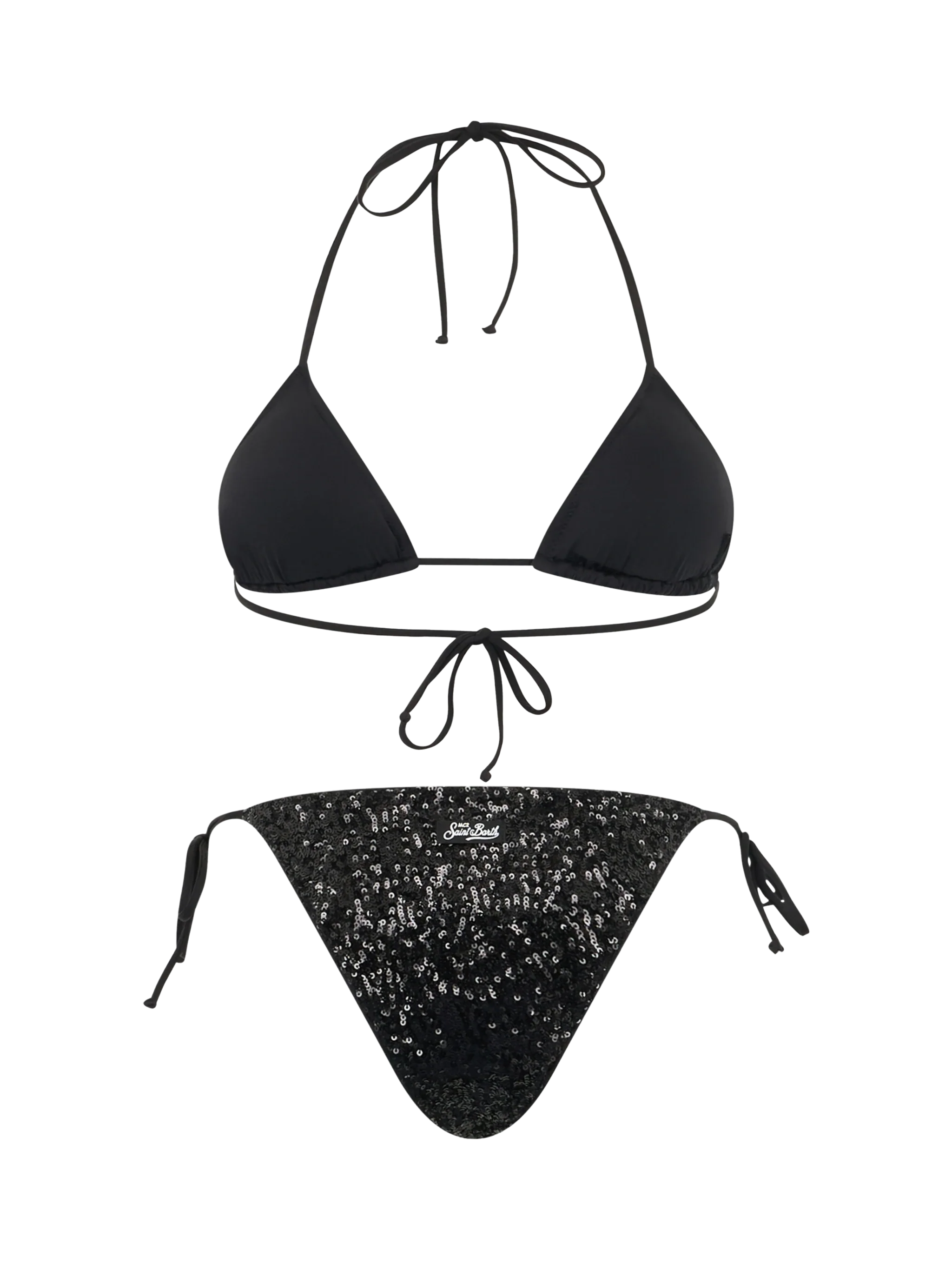 Bikini Leah Marielle triangolo con paillettes nero - Image 3