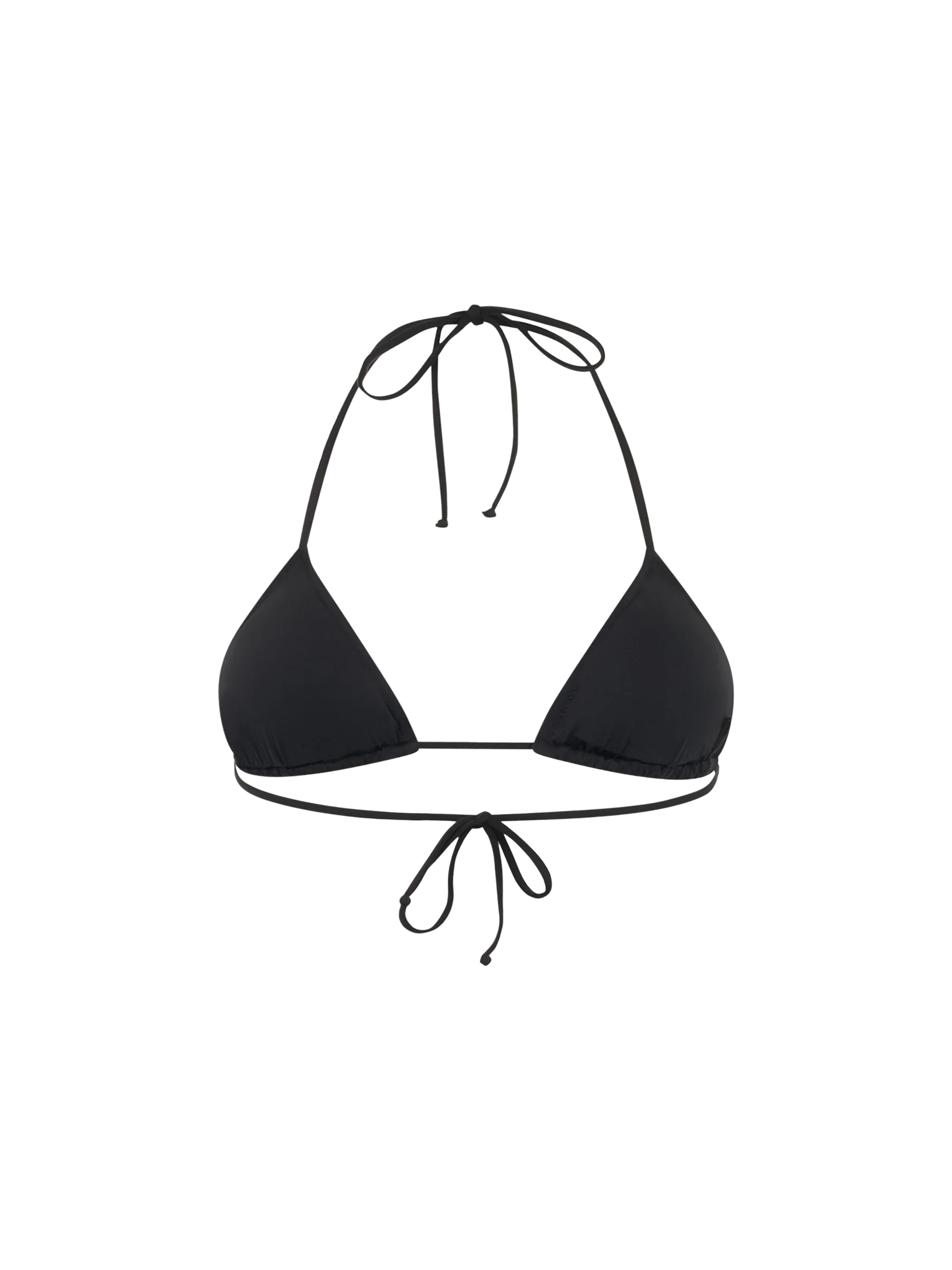 Top bikini Leah triangolo con paillettes nere - Image 2