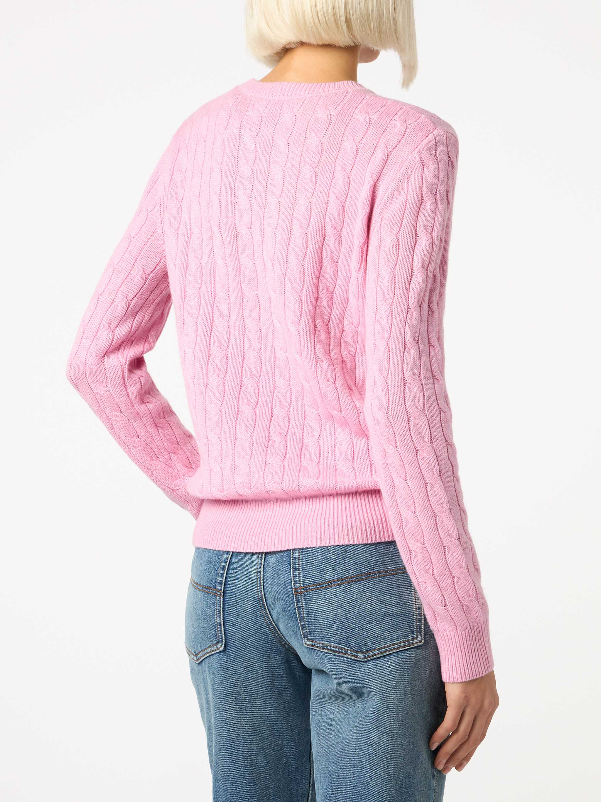 Maglione in MISTO CASHMERE rosa Sorbonne - Image 3