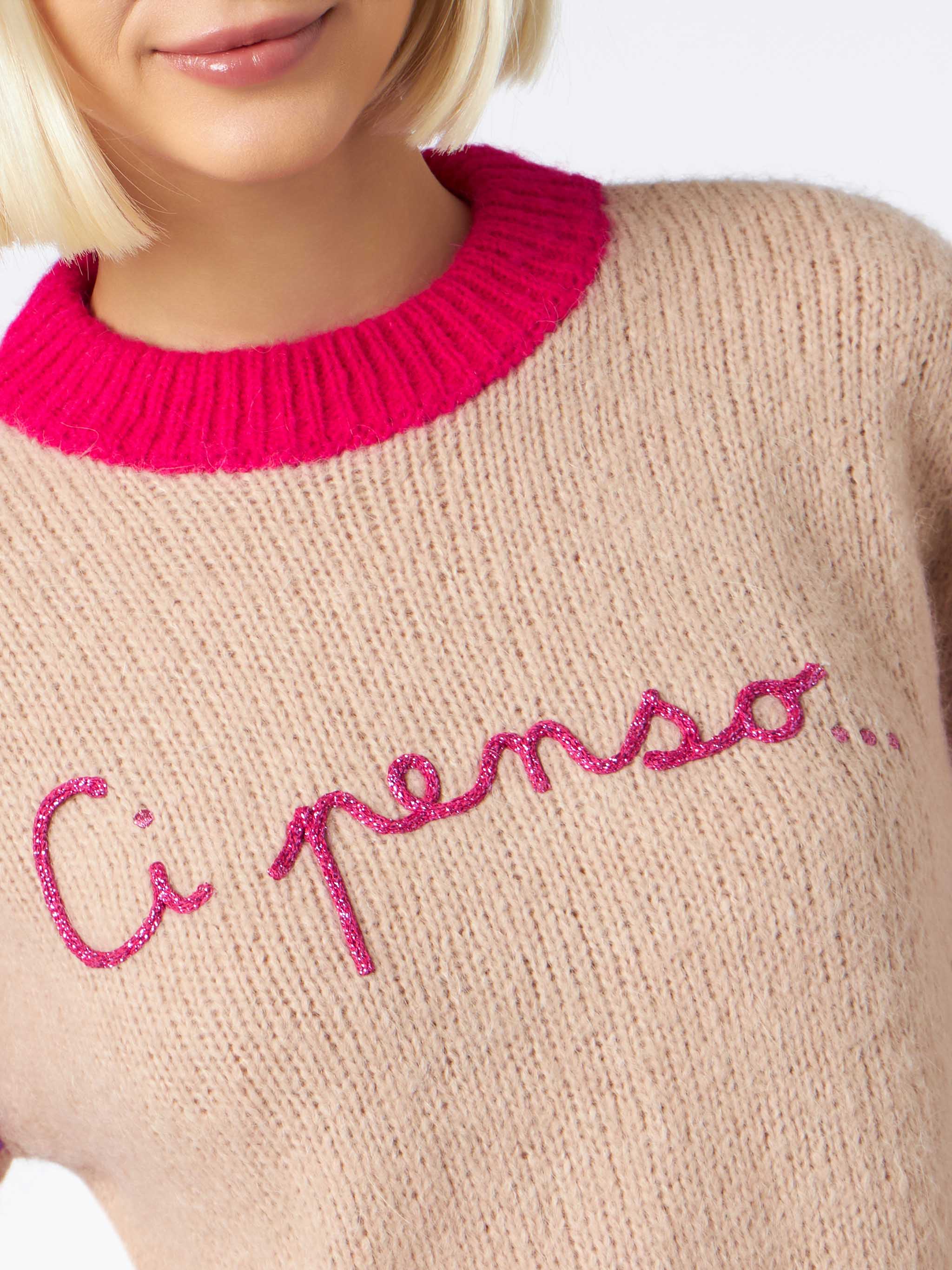 Maglia Danya Soft boxy con ricamo Ci penso - Image 2