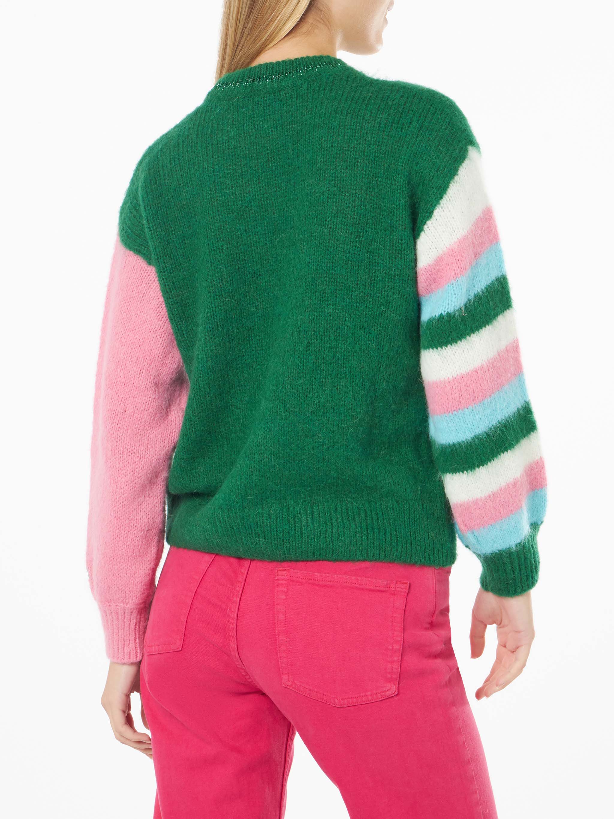 Maglione Danya Soft boxy verde con ricamo - Image 3