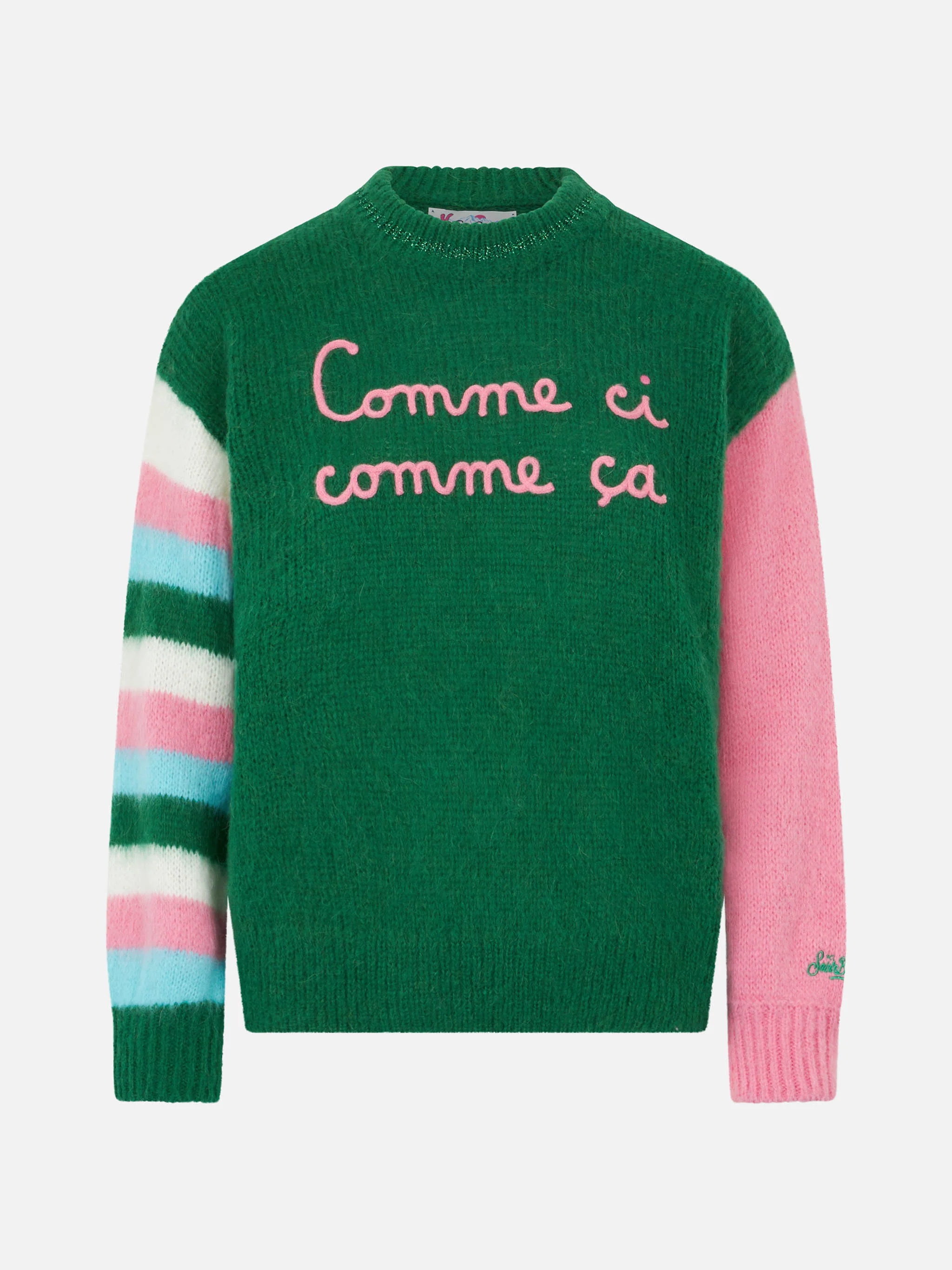 Maglione Danya Soft boxy verde con ricamo - Image 4