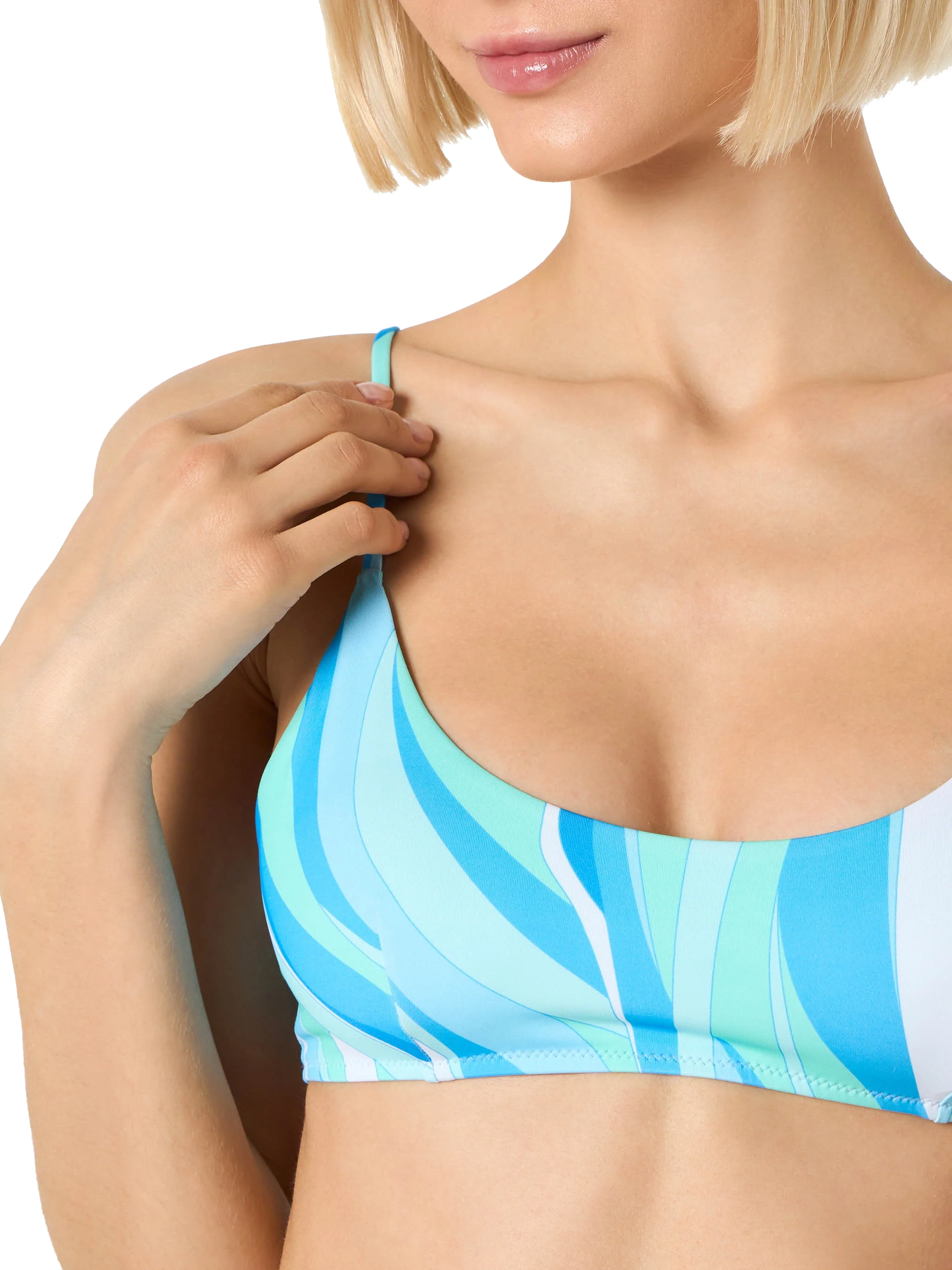 Top bikini Judy bralette con fantasia onde - Image 2