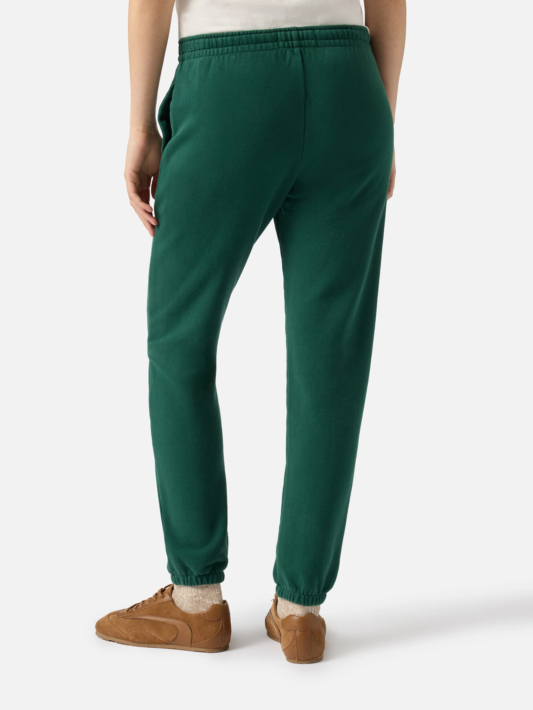 Pantaloni Odalys in felpa di cotone verde british - Image 4