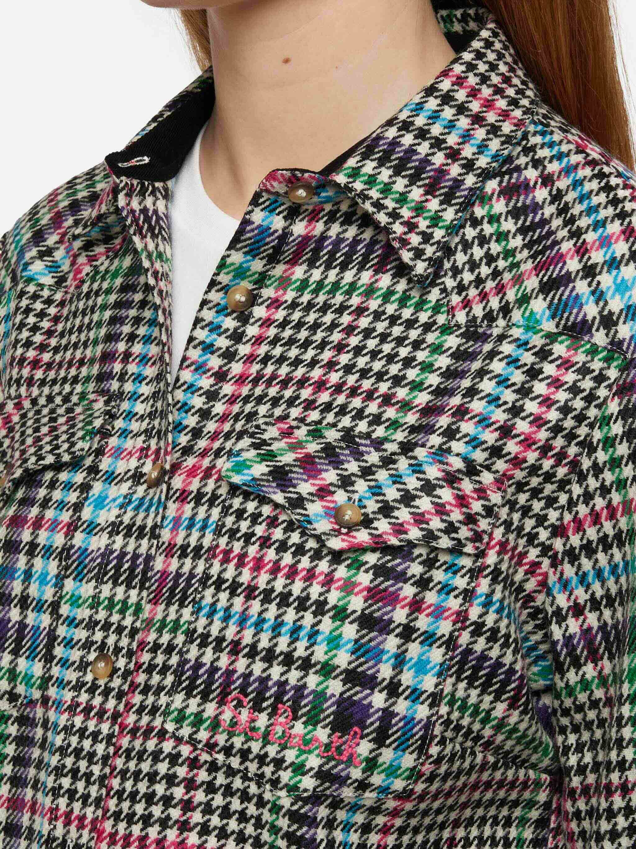 Camicia in lana Deer con stampa Principe di Galles - Image 2