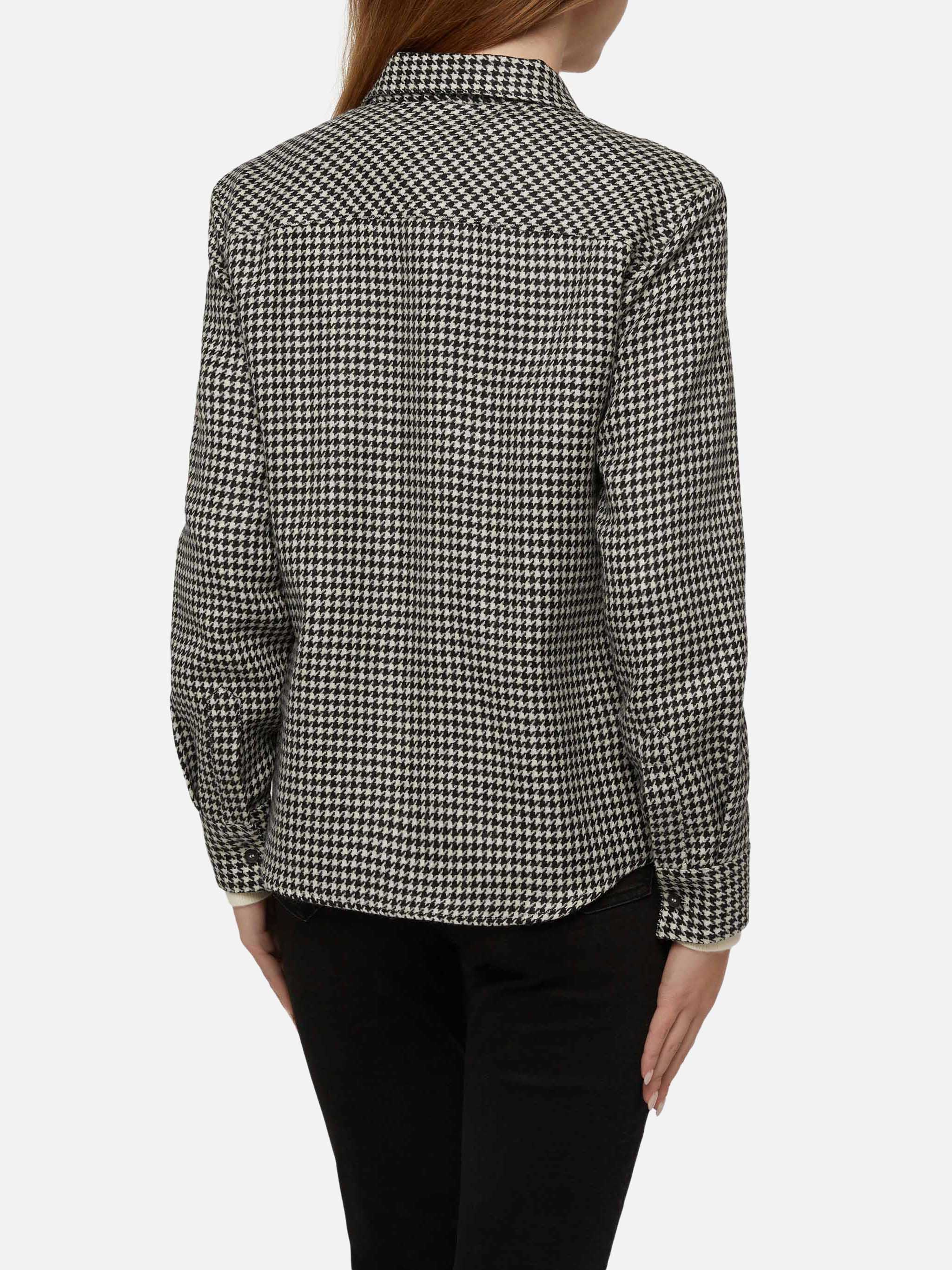 Camicia in lana Deer con stampa pied de poul - Image 3