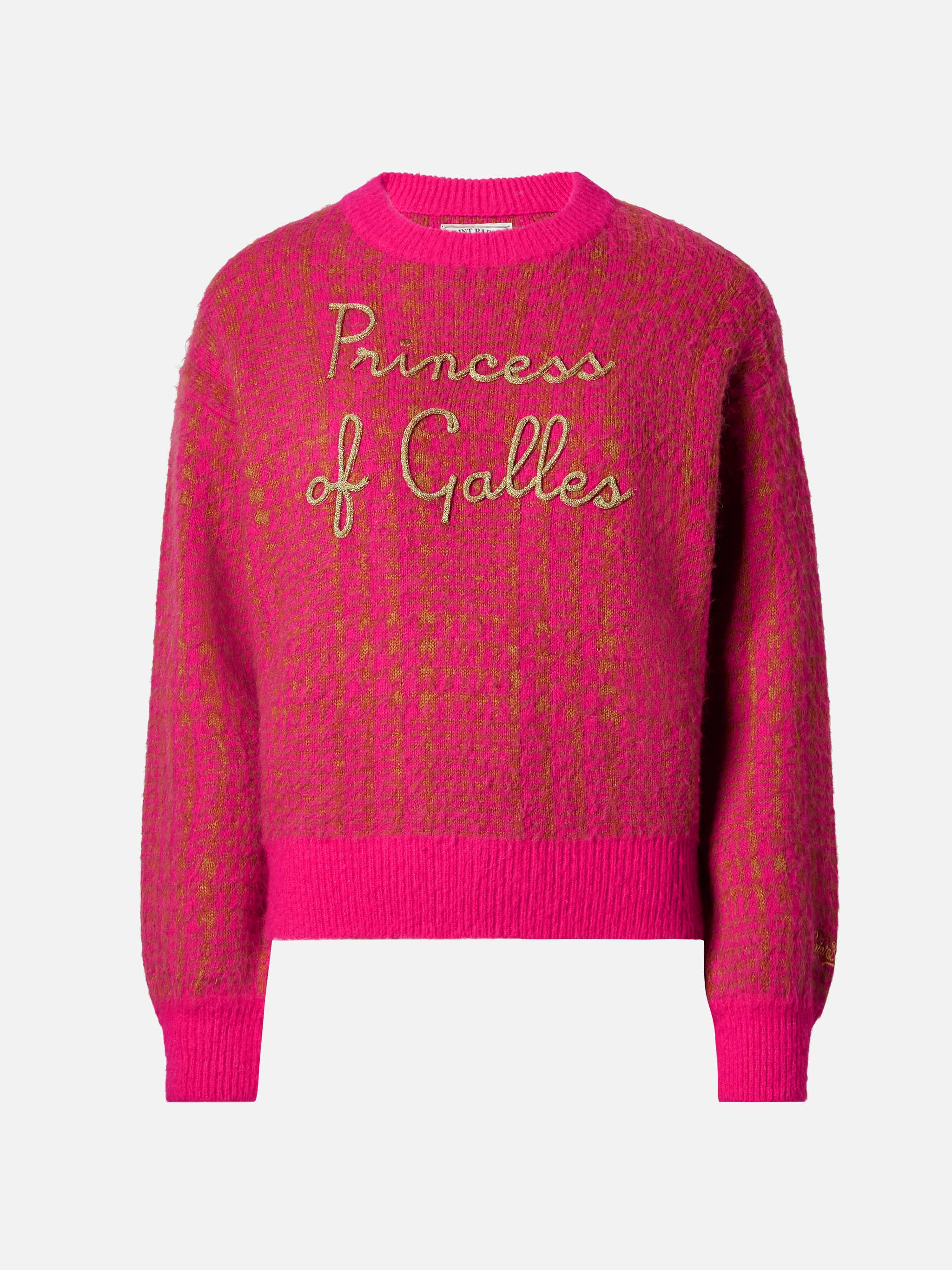Maglione Danya Soft con fantasia Principe di Galles rosa - Image 4