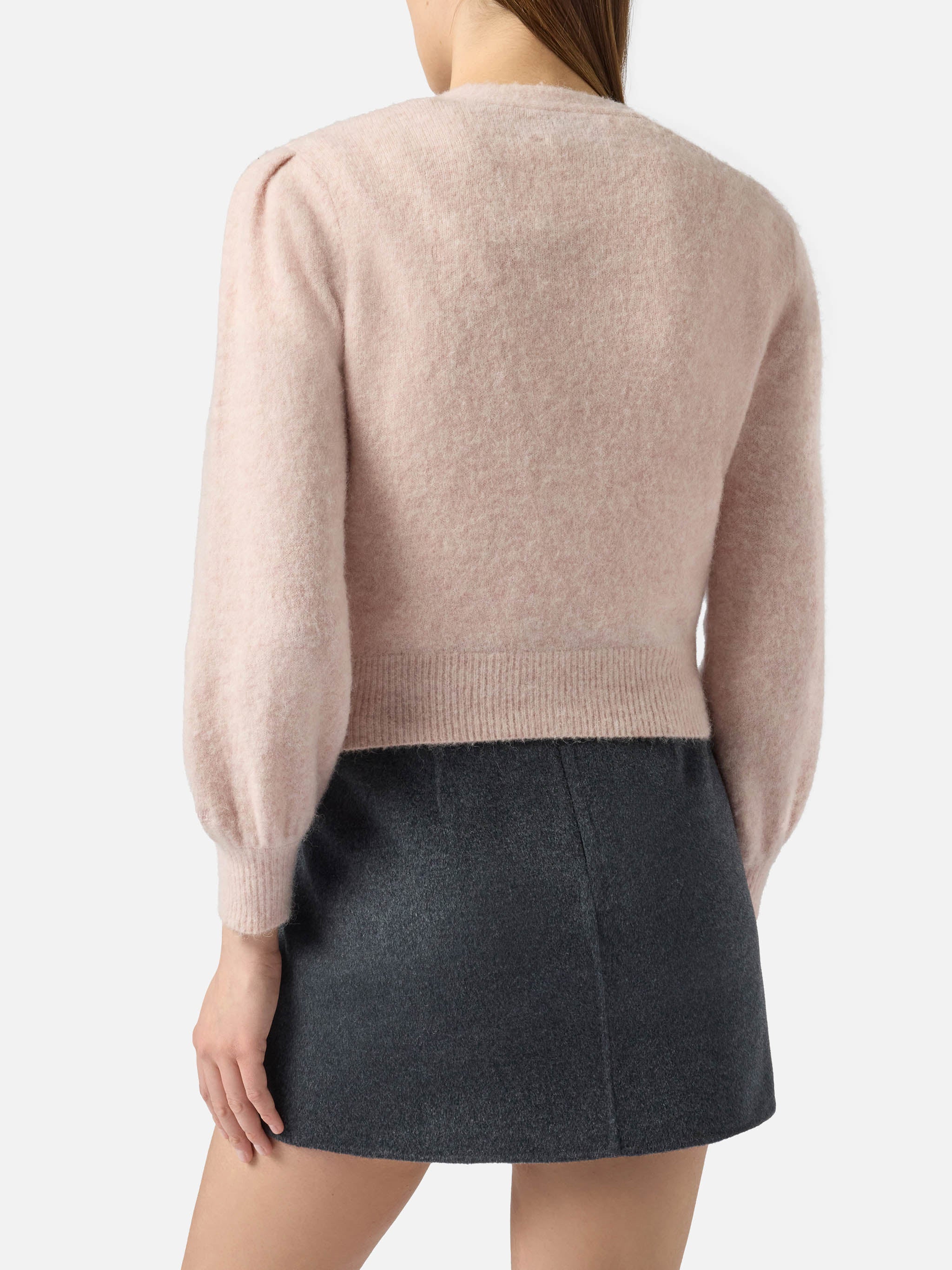 Cardigan Lyza Soft crop con cuori crochet - Image 3