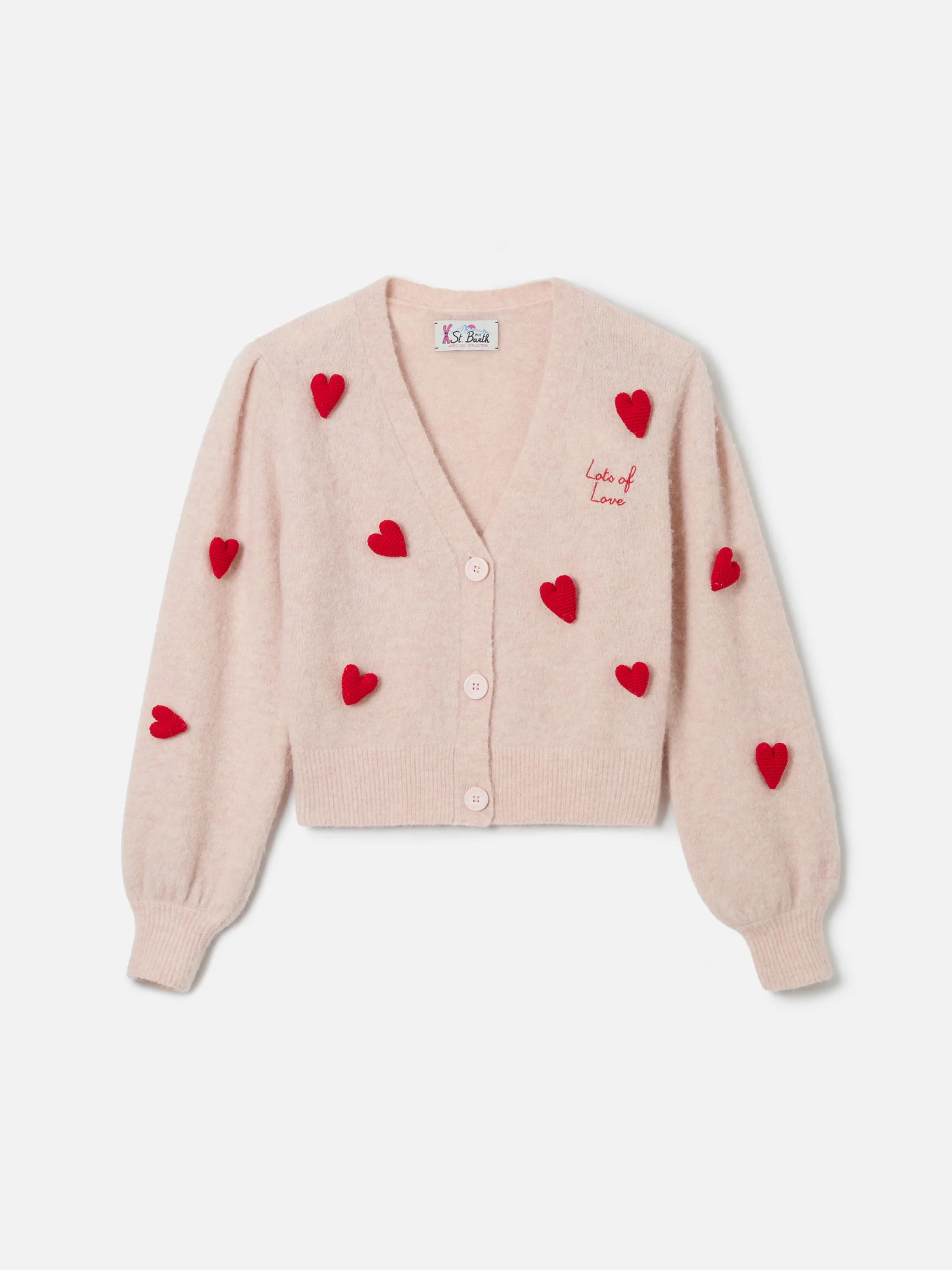 Cardigan Lyza Soft crop con cuori crochet - Image 5
