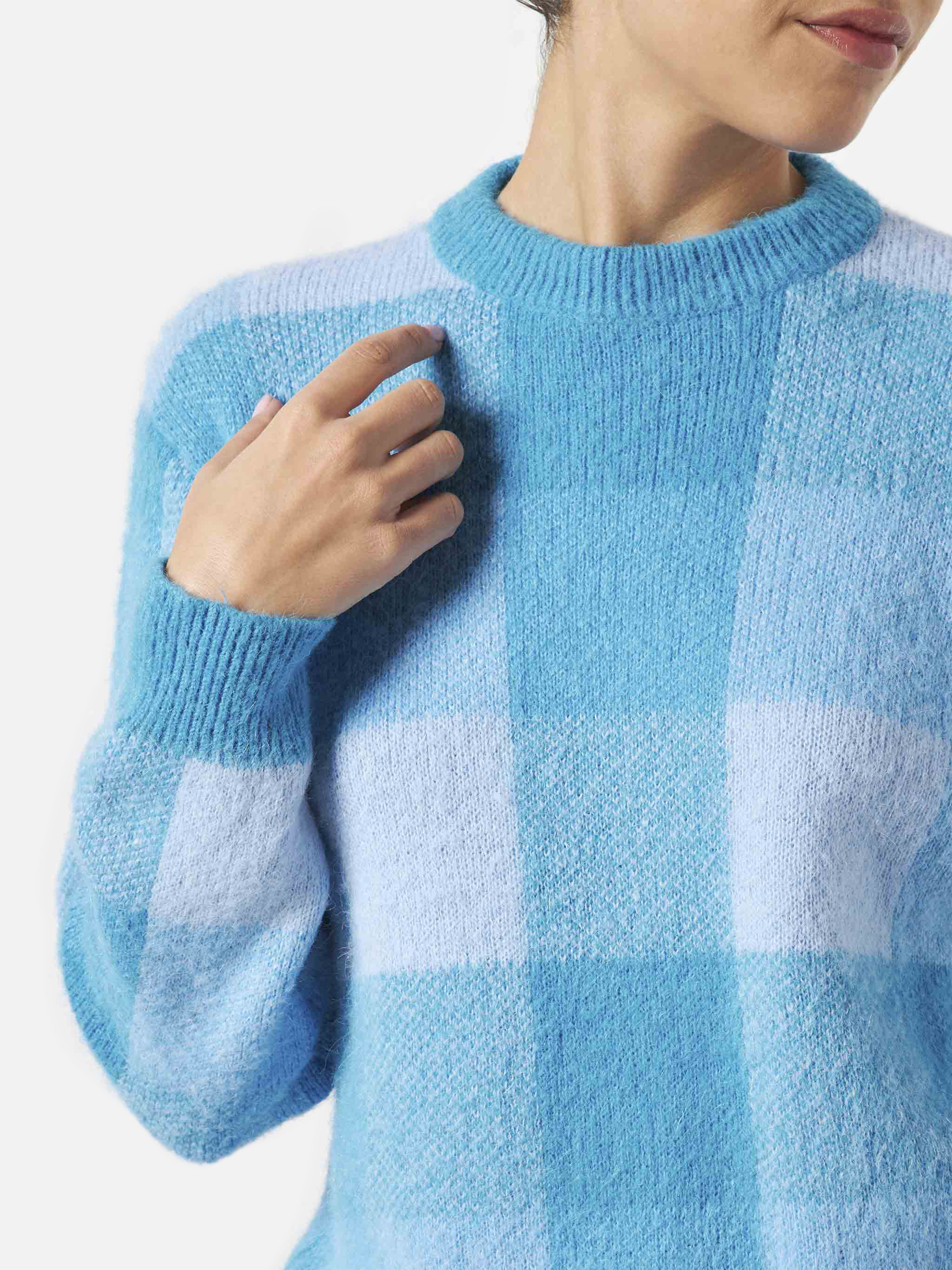 Maglione New Queen Soft con fantasia check  - Image 2