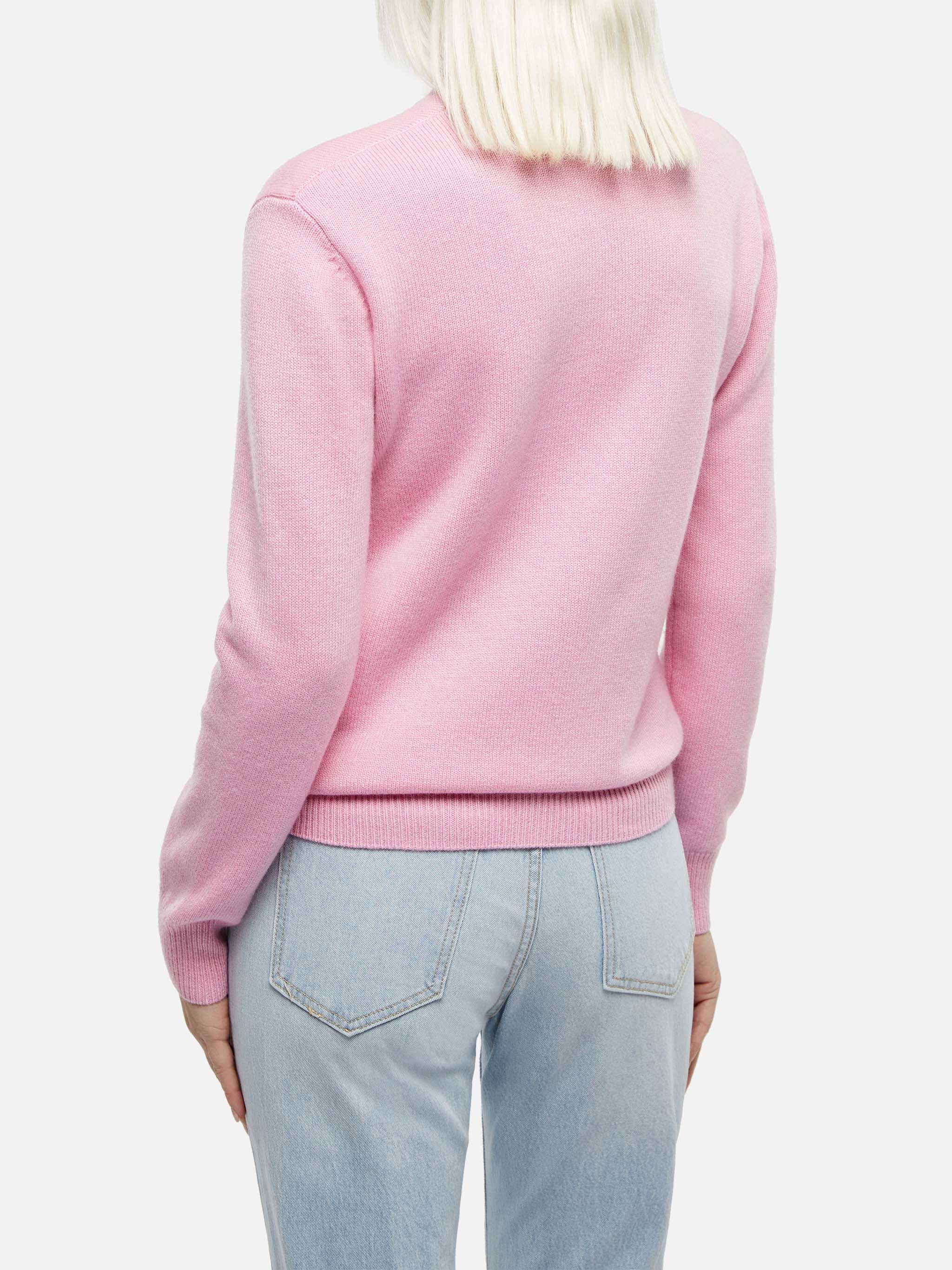 Maglia Sorbonne in misto cashmere rosa - Image 3