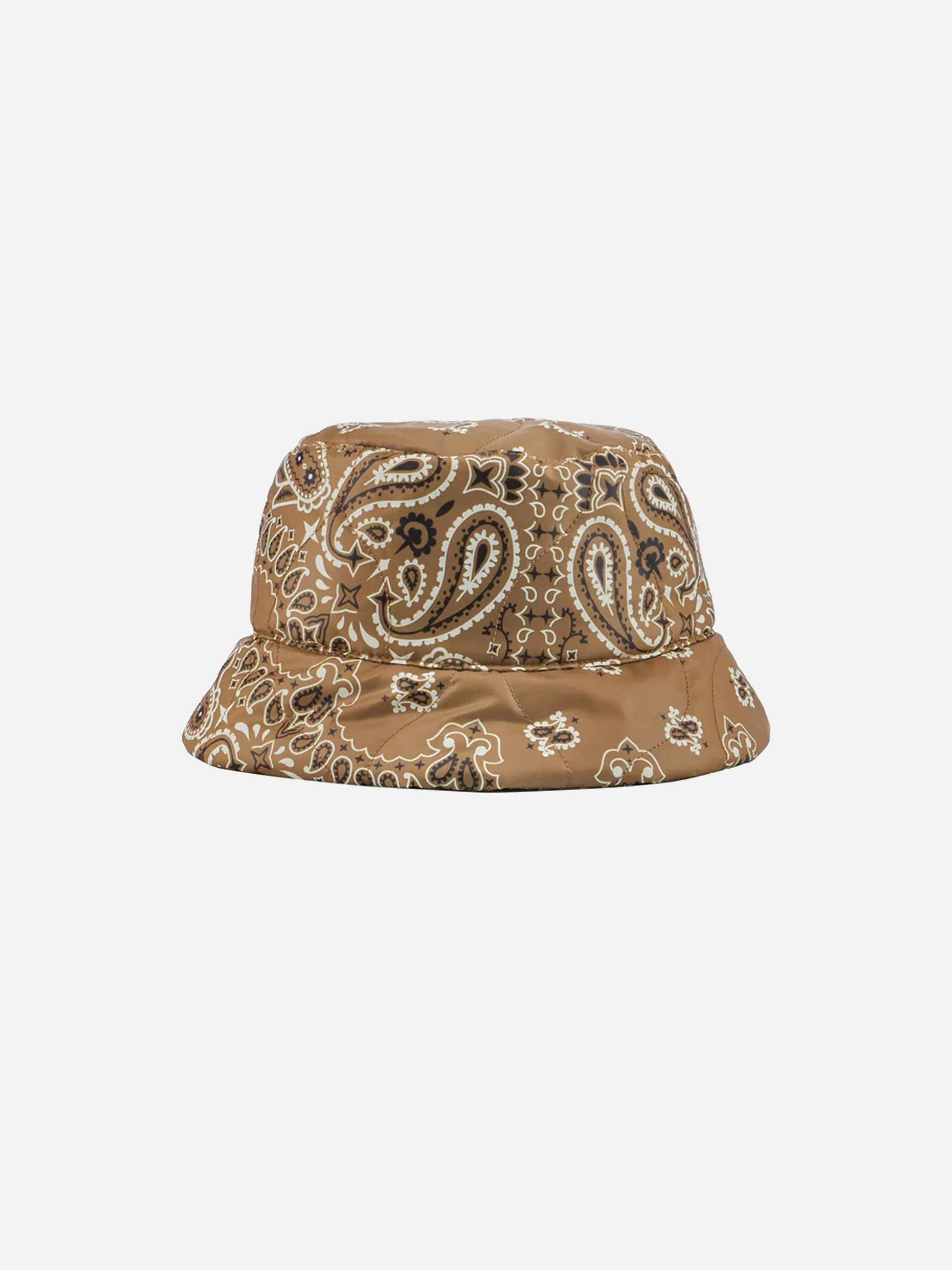 Bucket hat Jude con fantasia bandana marrone e bianco - Image 2
