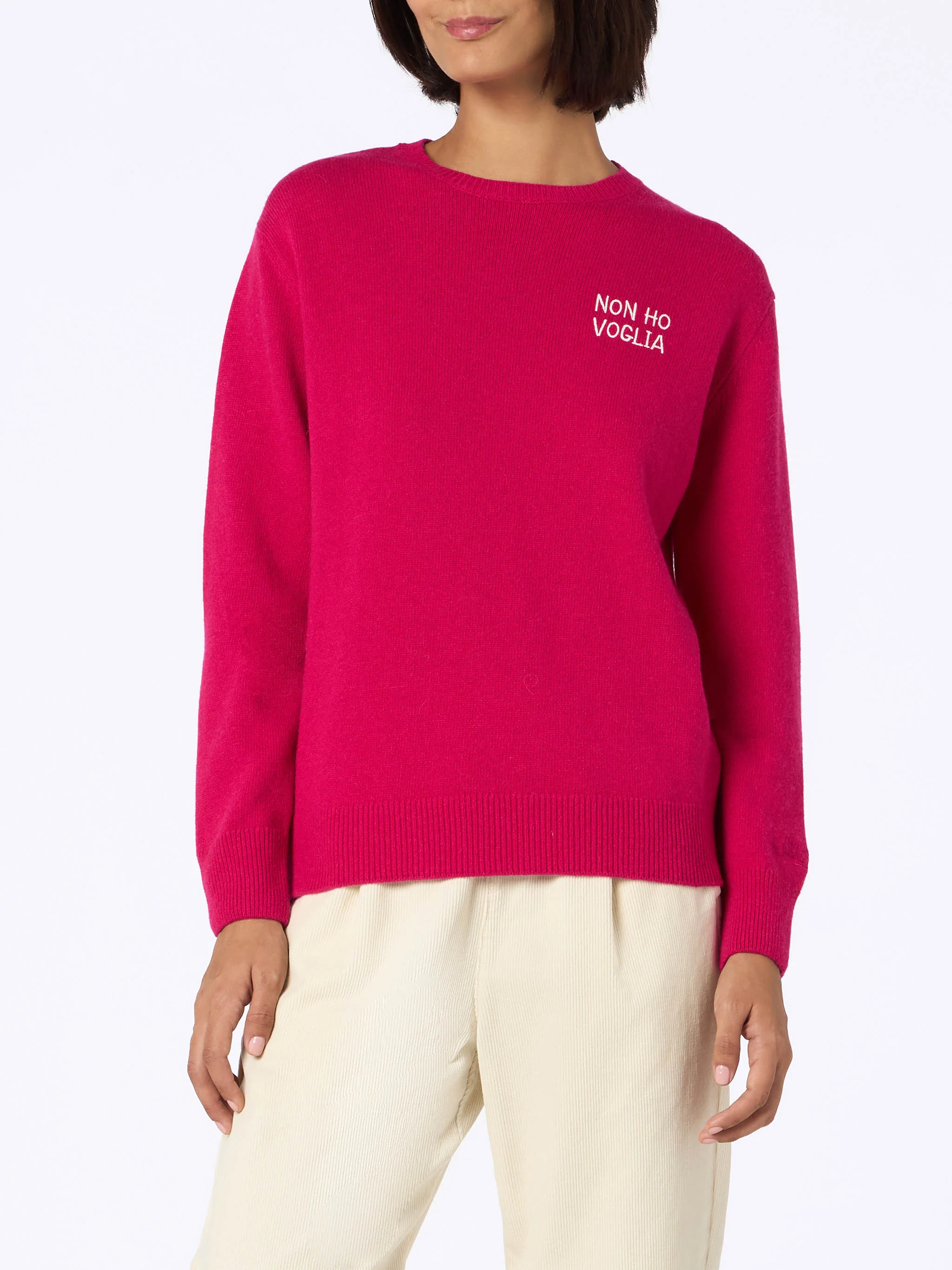 Maglia New Queen bordeaux con ricamo non ho voglia - Image 2