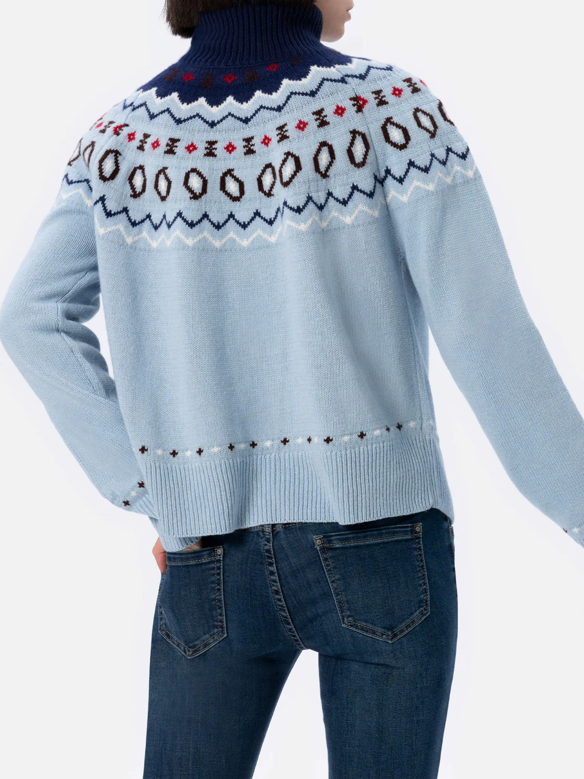 Maglia Meghan in misto cashmere con jacquard  - Image 3