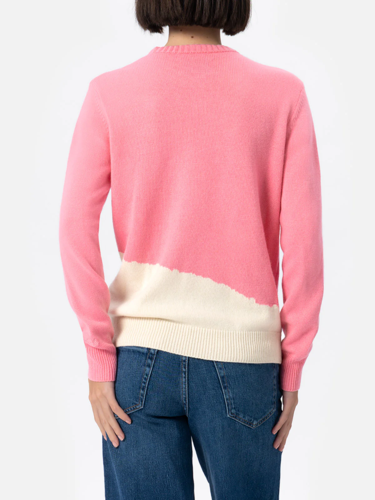 Maglia New Queen in misto cashmere con jacquard postcard - Image 3