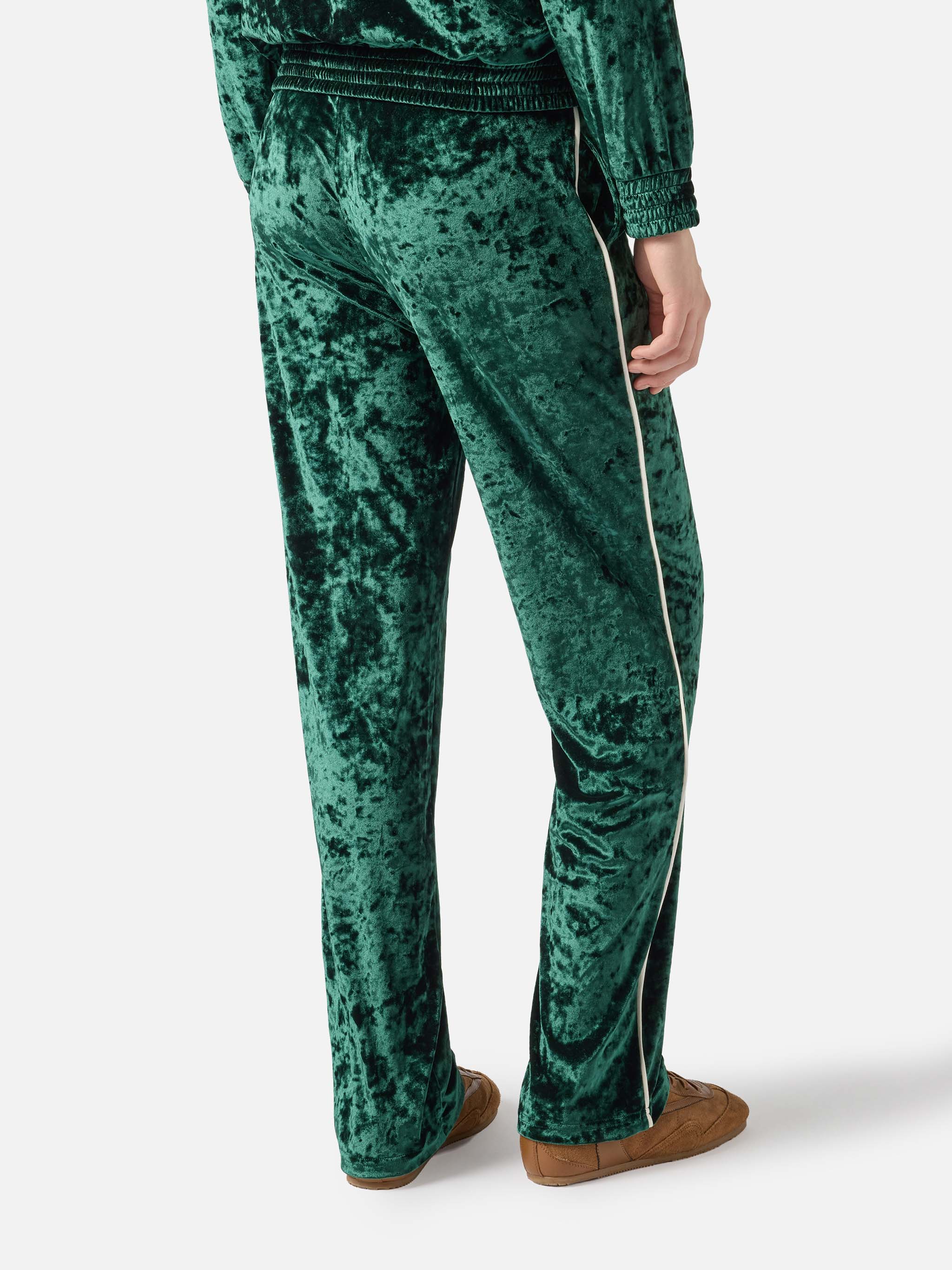 Pantaloni Yvonne in ciniglia verde - Image 4
