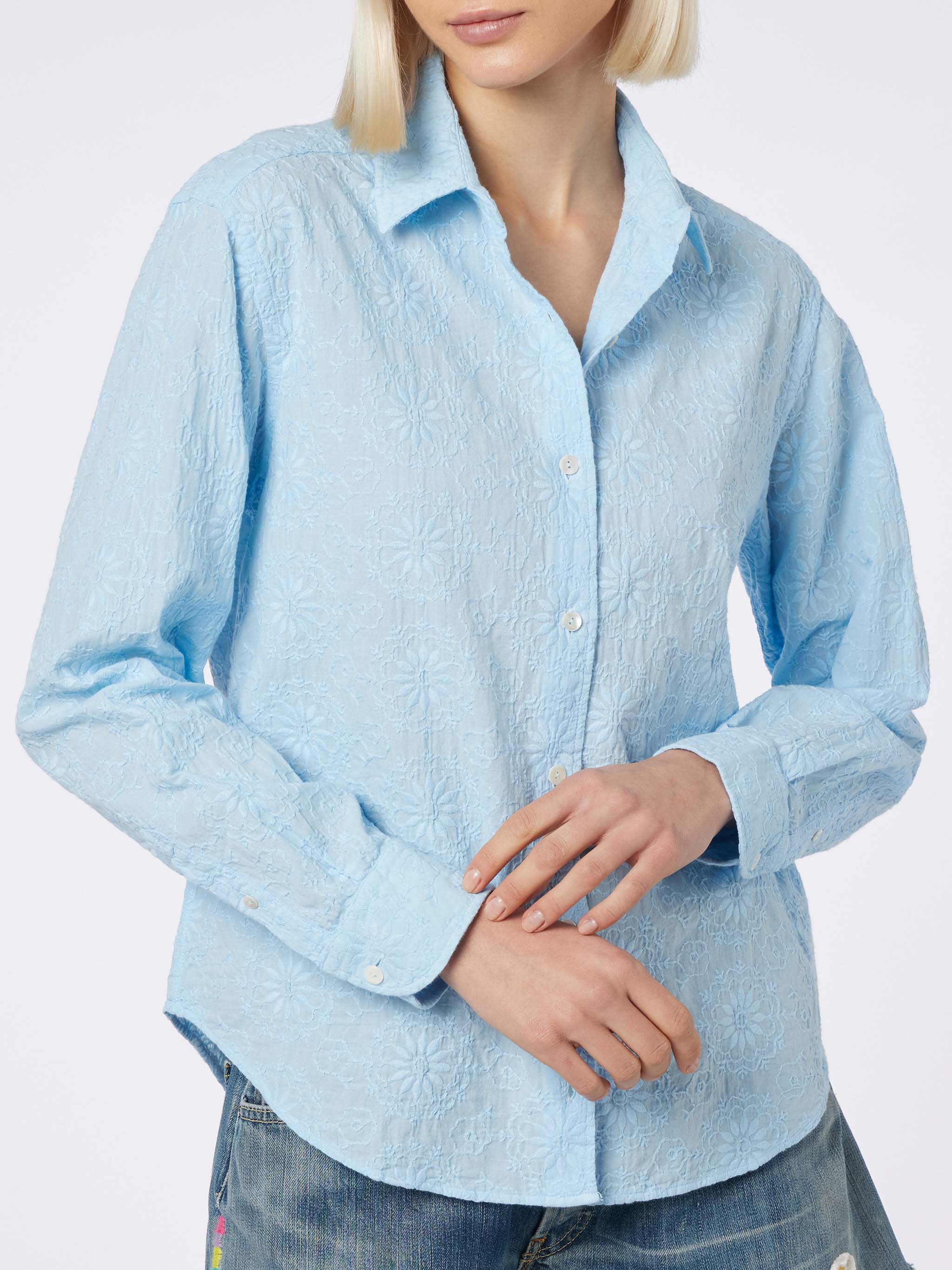 Camicia Meredith in sangallo cotone azzurro - Image 2