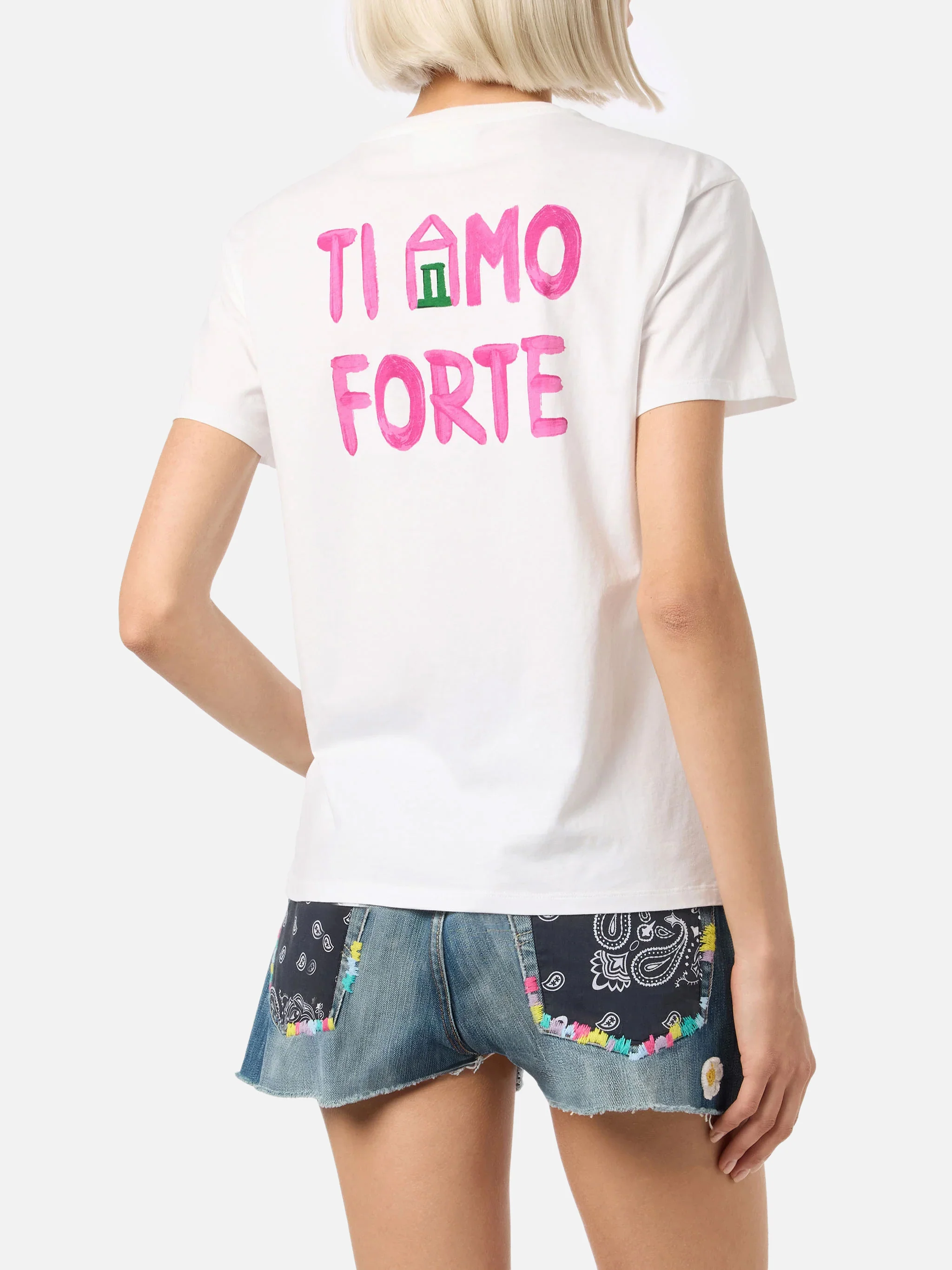 T-shirt Emilie in cotone con stampa Amo Forte | Special Edition - Image 3
