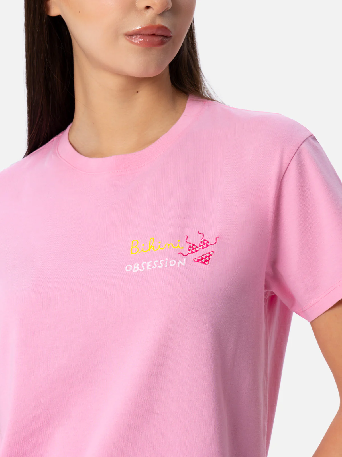 T-shirt Emilie in cotone con ricamo Bikini Obsession - Image 3