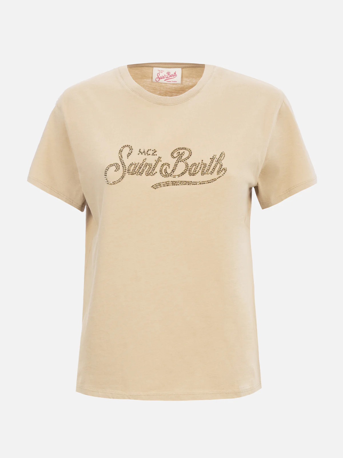 T-shirt Emilie in cotone con ricamo strass - Image 4