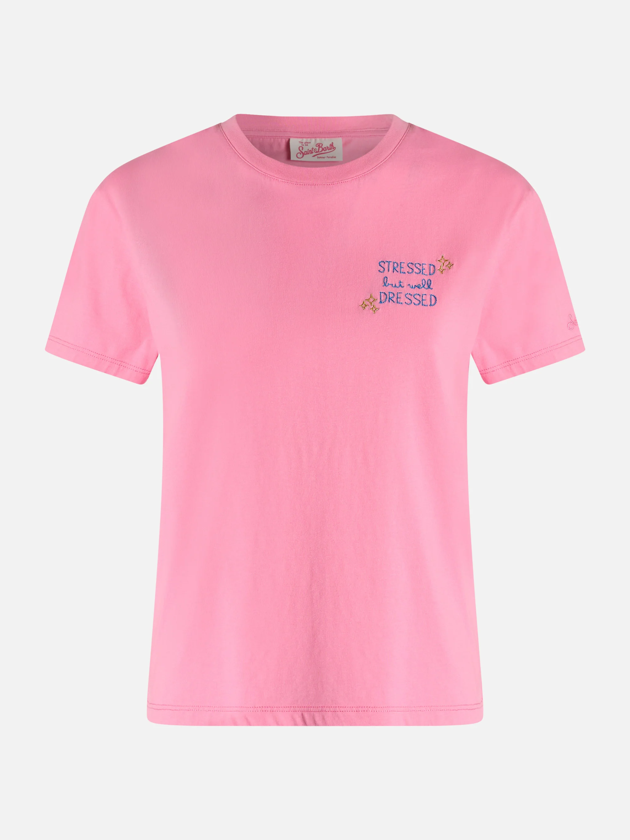 T-shirt Emilie con ricamo Stressed but Well Dressed - Image 3