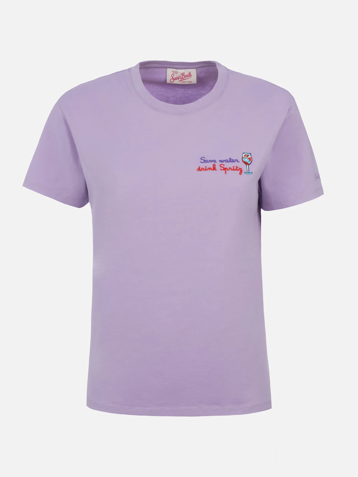 T-shirt Emilie in cotone con ricamo Save water drink Spritz | Special Edition - Image 5