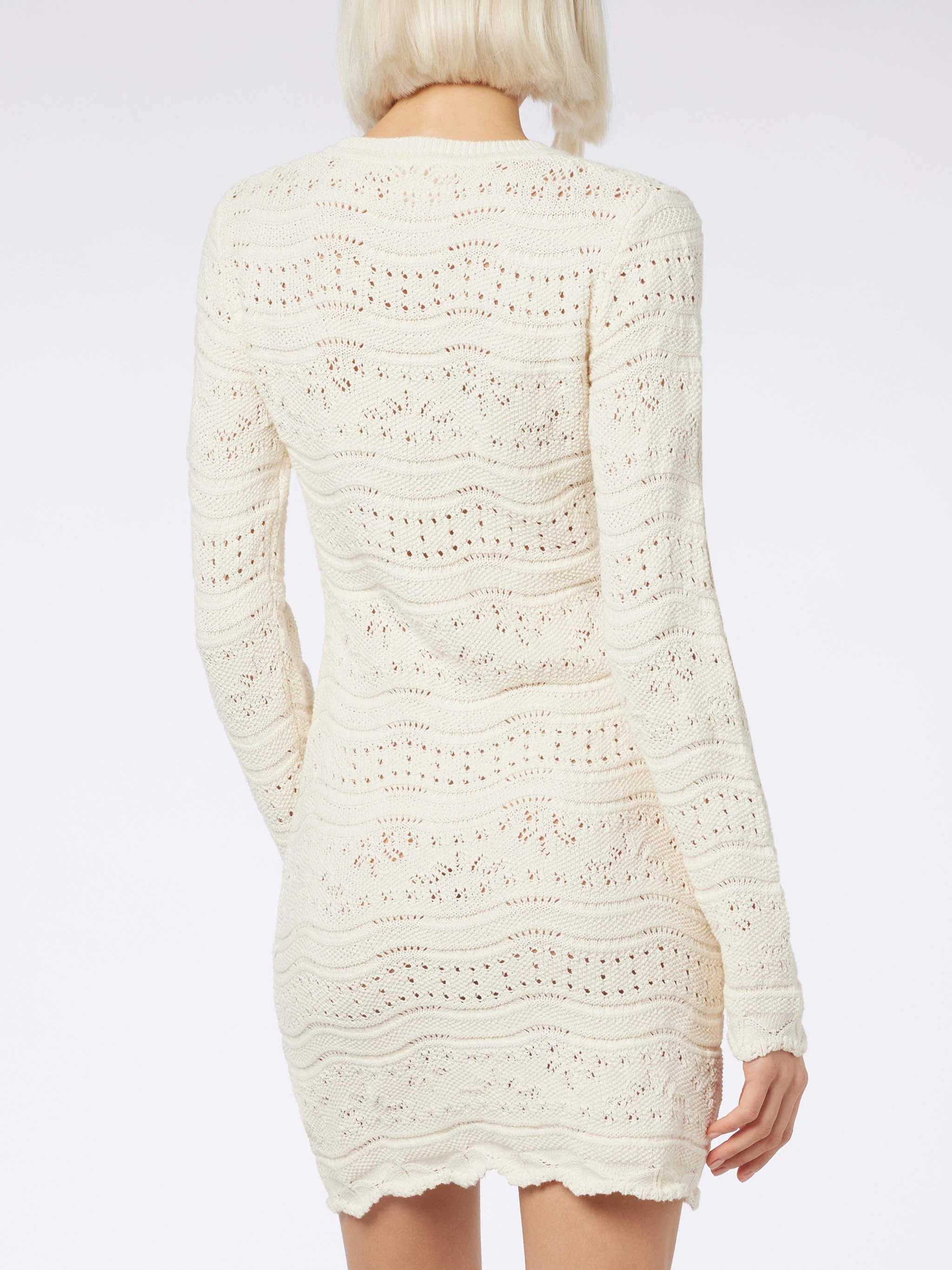 Abito Imany in maglia di cotone bianco - Image 2