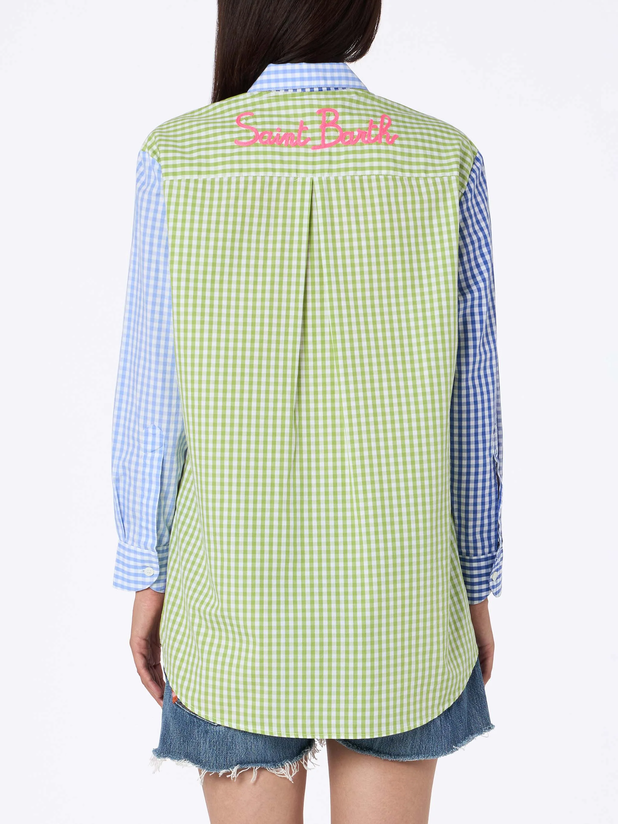 Camicia Brigitte in cotone stampa vichy multicolor - Image 2