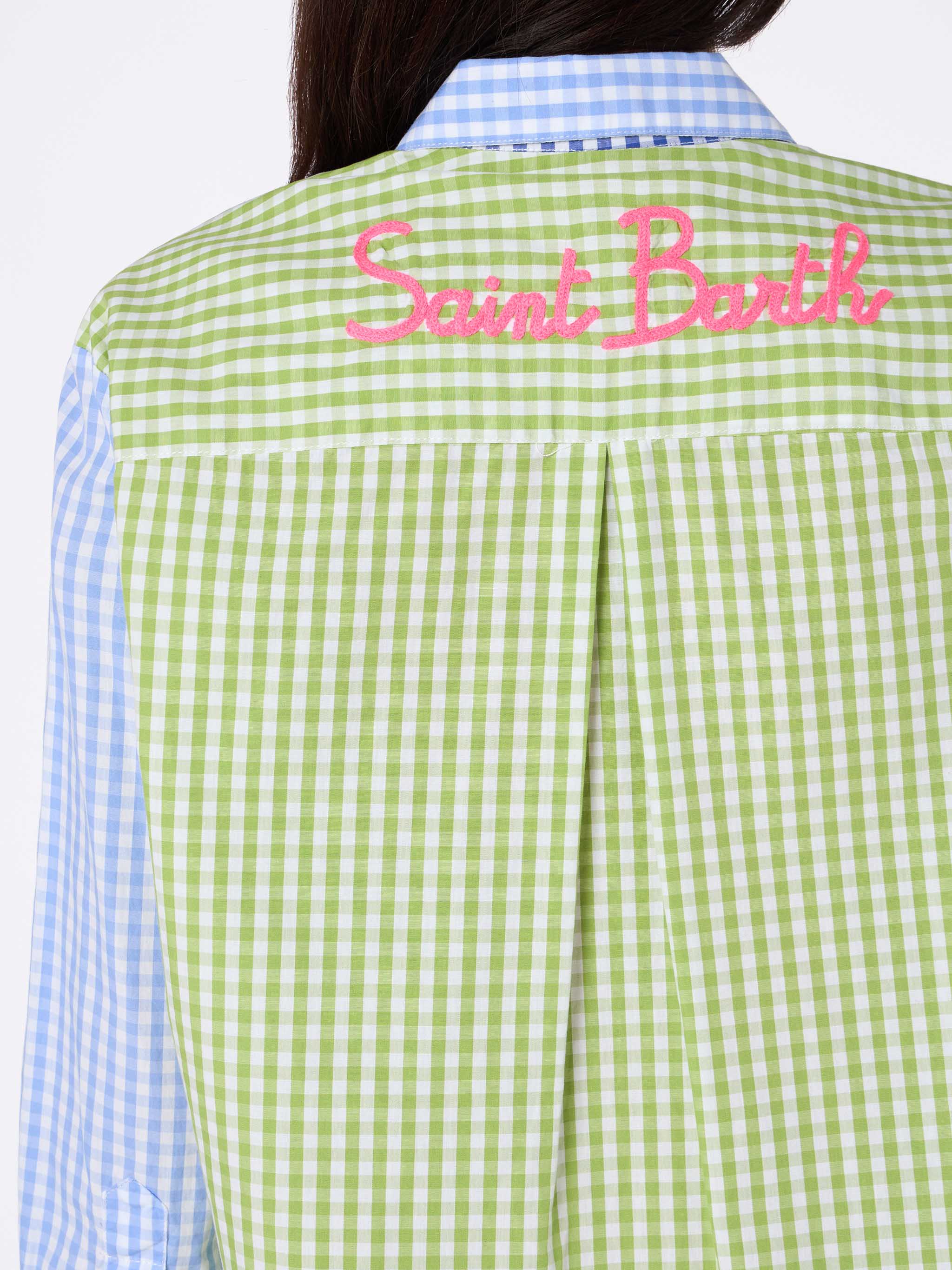 Camicia Brigitte in cotone stampa vichy multicolor - Image 3