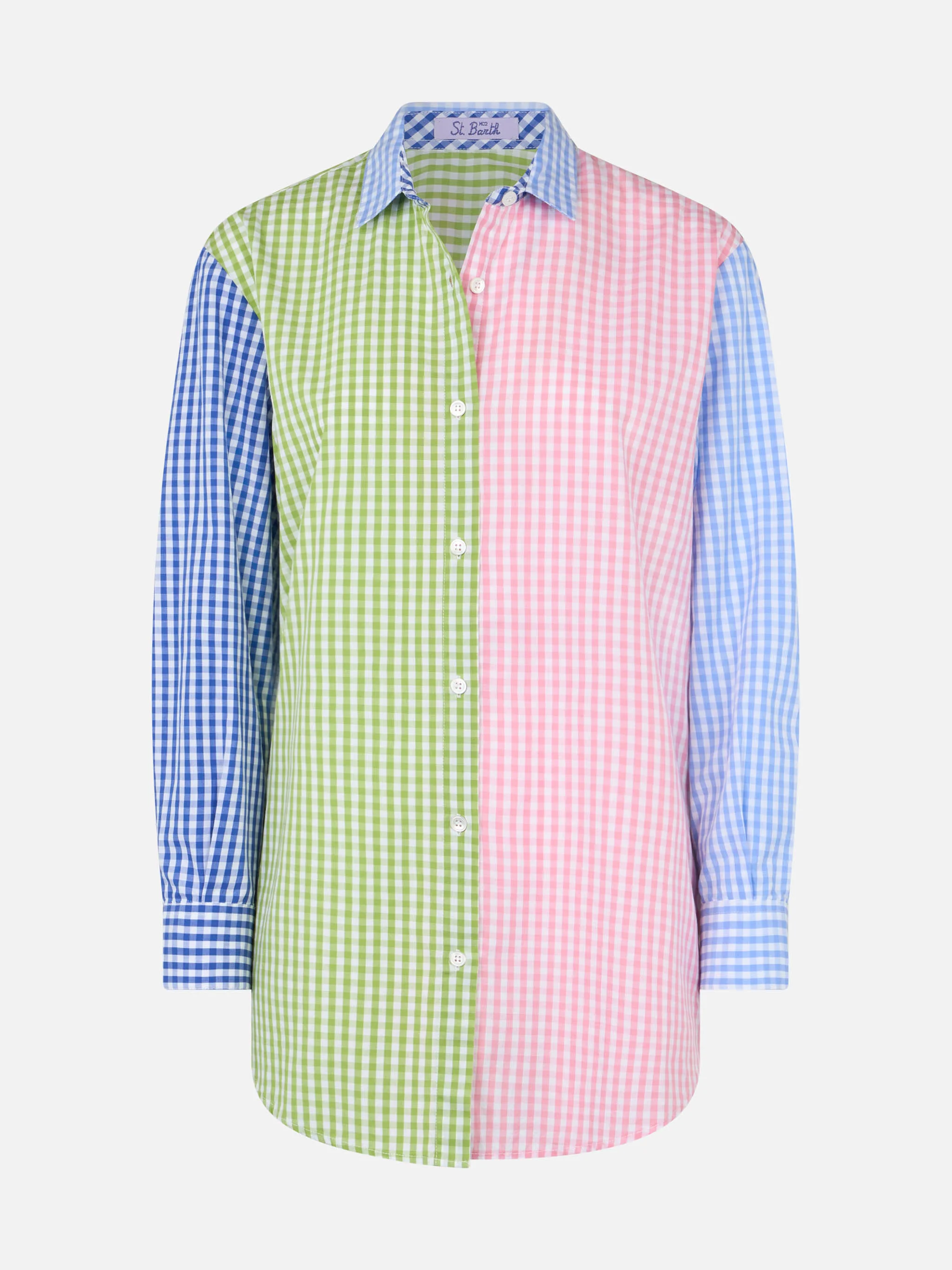 Camicia Brigitte in cotone stampa vichy multicolor - Image 4