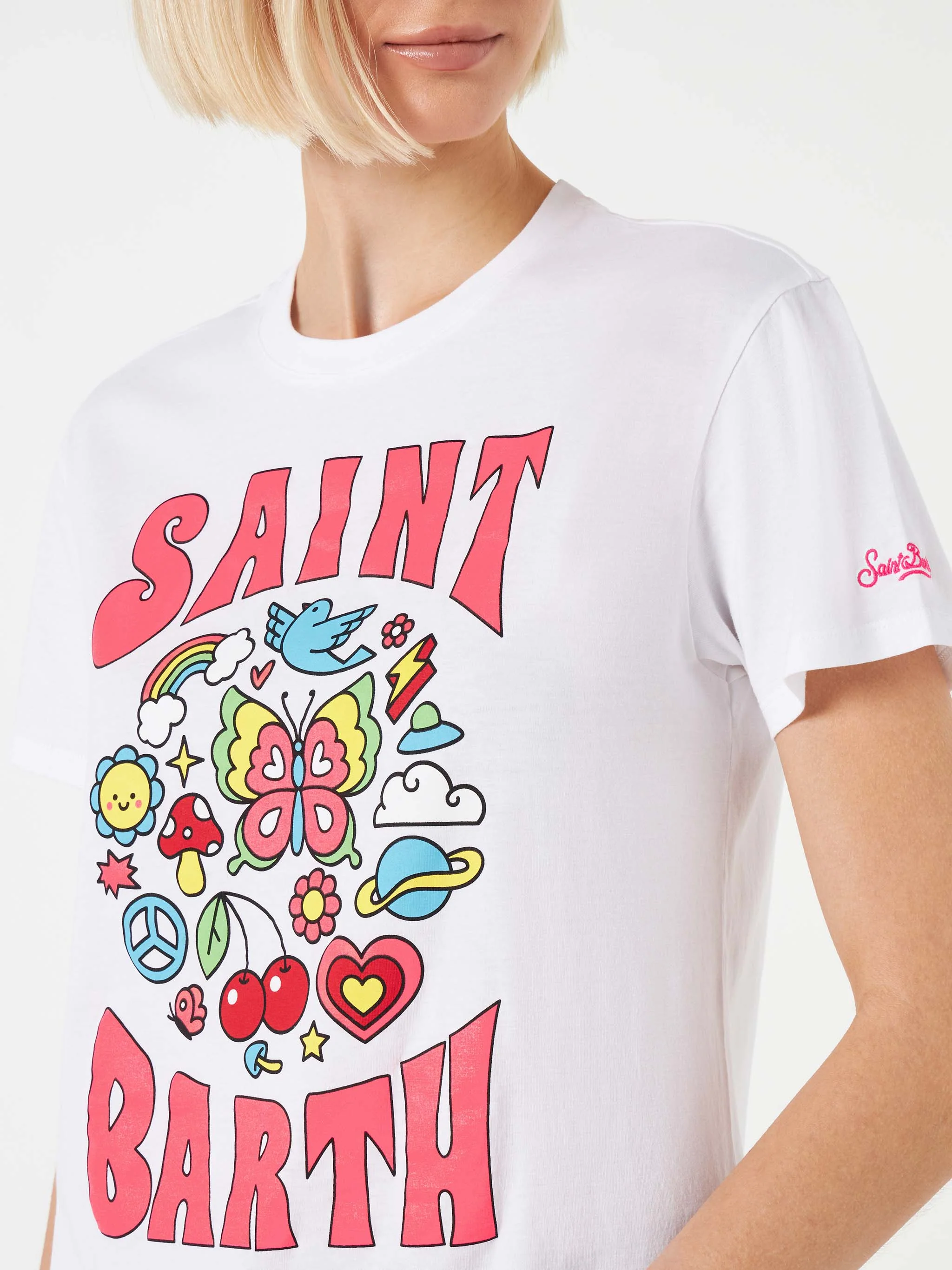 T-shirt Emilie in cotone con stampa Saint Barth - Image 2