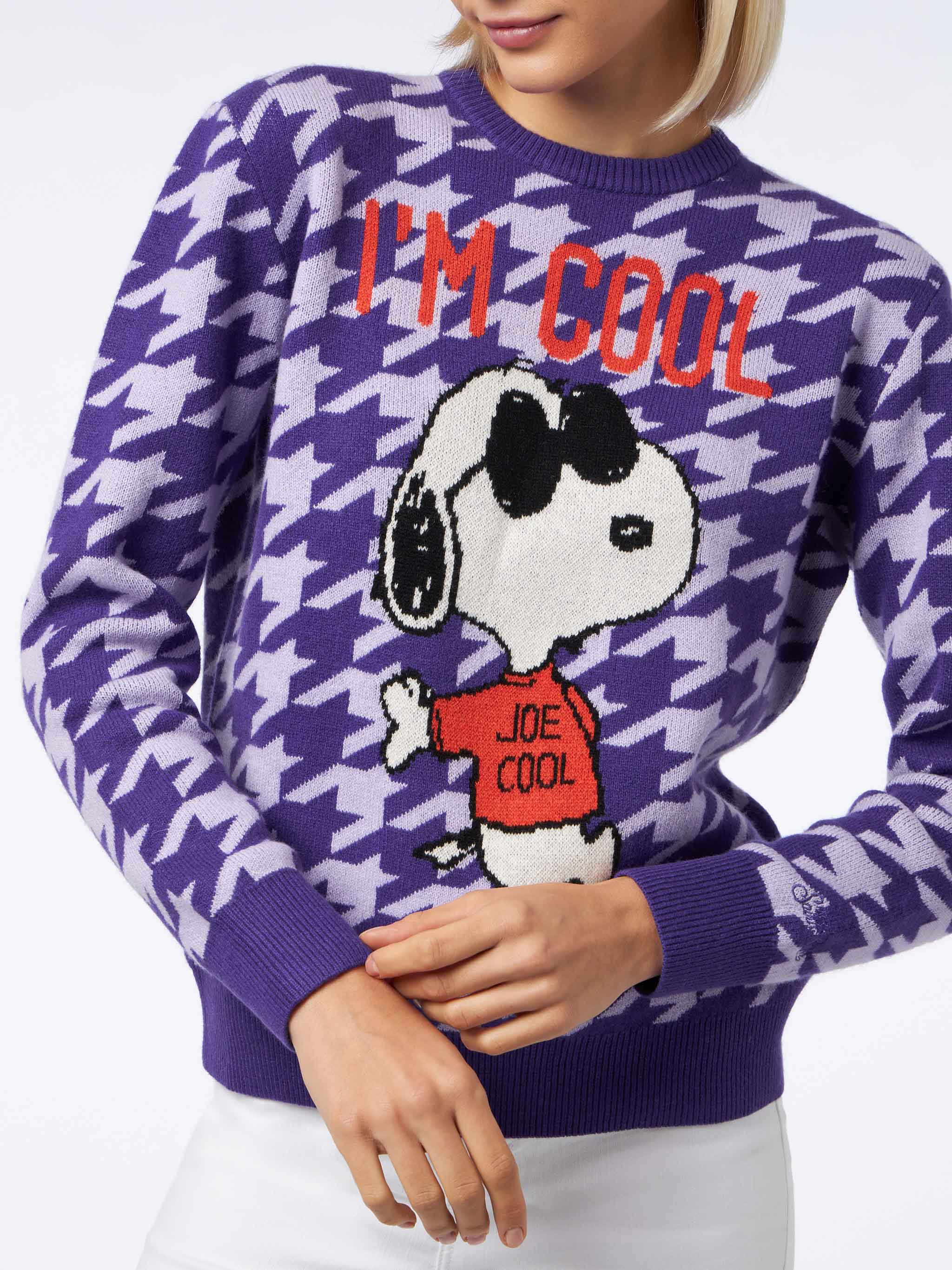 Maglia New Queen pied de poule con jacquard Snoopy | Special Edition - Image 2