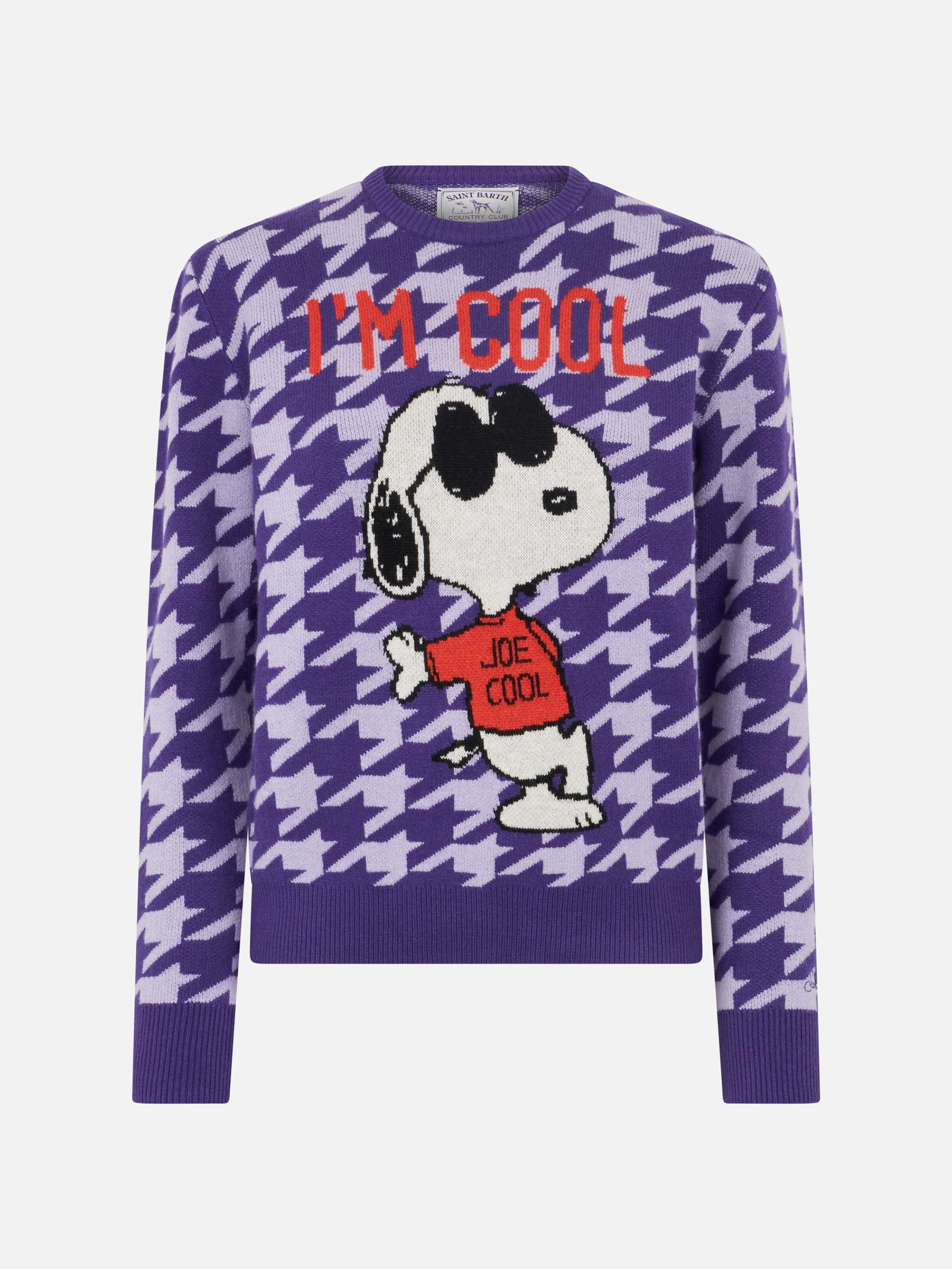 Maglia New Queen pied de poule con jacquard Snoopy | Special Edition - Image 4