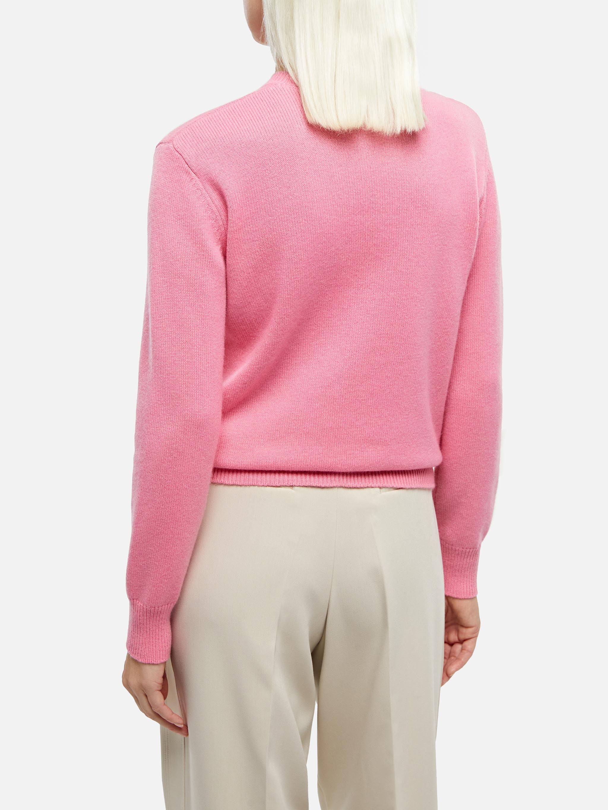 Maglia New Queen in cashmere misto rosa - Image 3