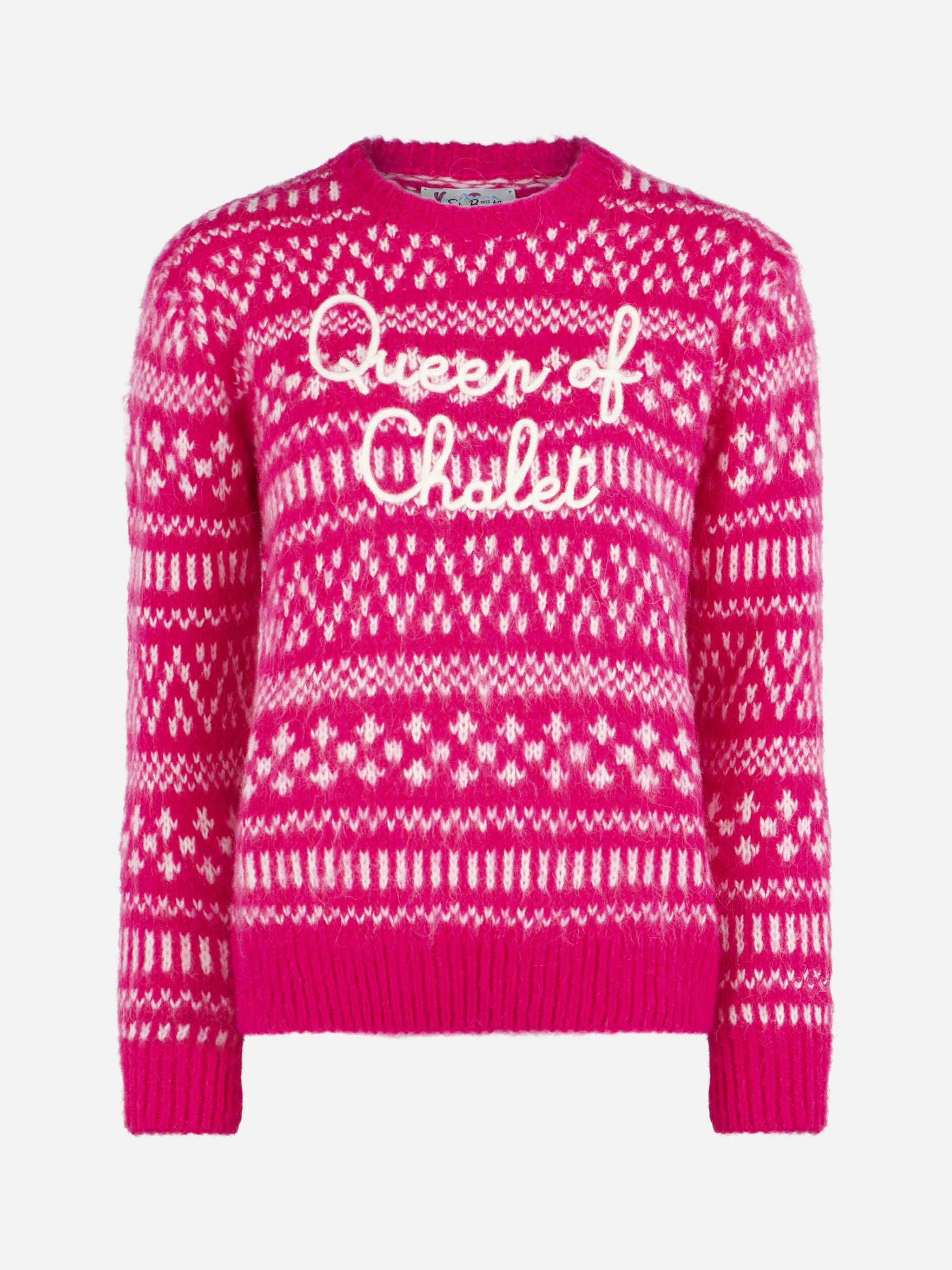 Maglia New Queen fucsia con ricamo Queen of Chalet - Image 4